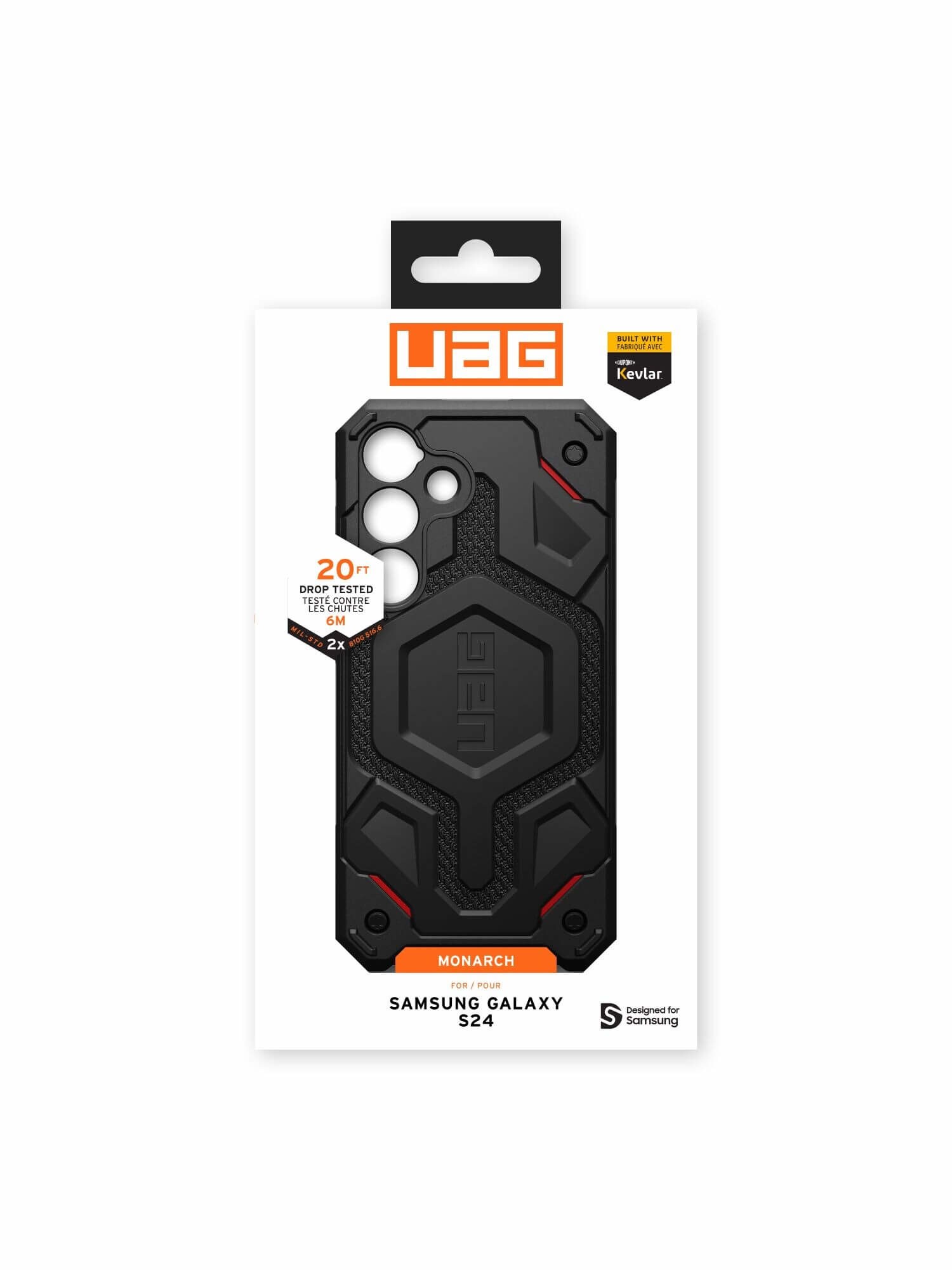 UAG Urban Armor Gear Monarch Case Samsung Galaxy S24 kevlar schwarz