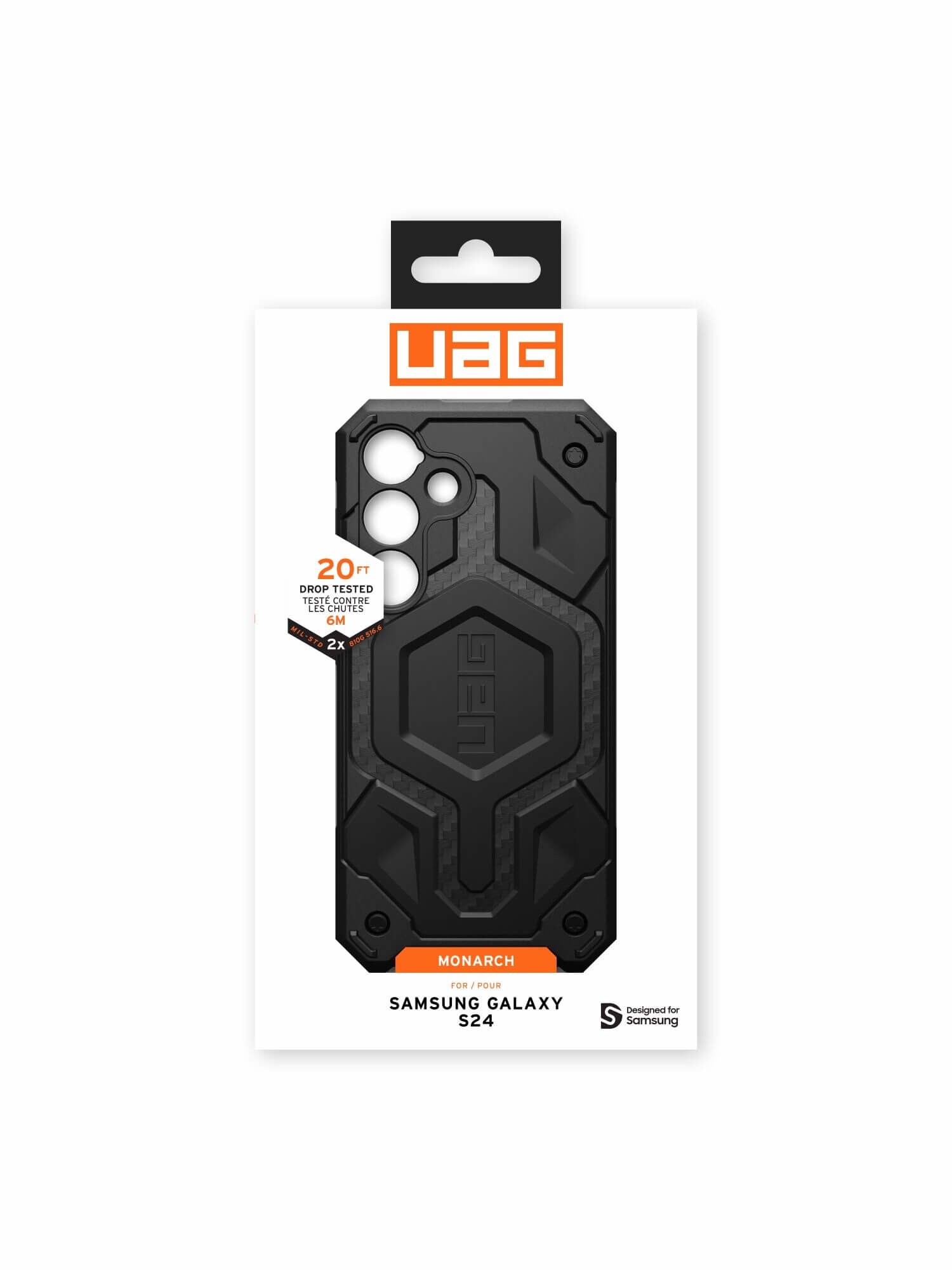 UAG Urban Armor Gear Monarch Case Samsung Galaxy S24 carbon fiber