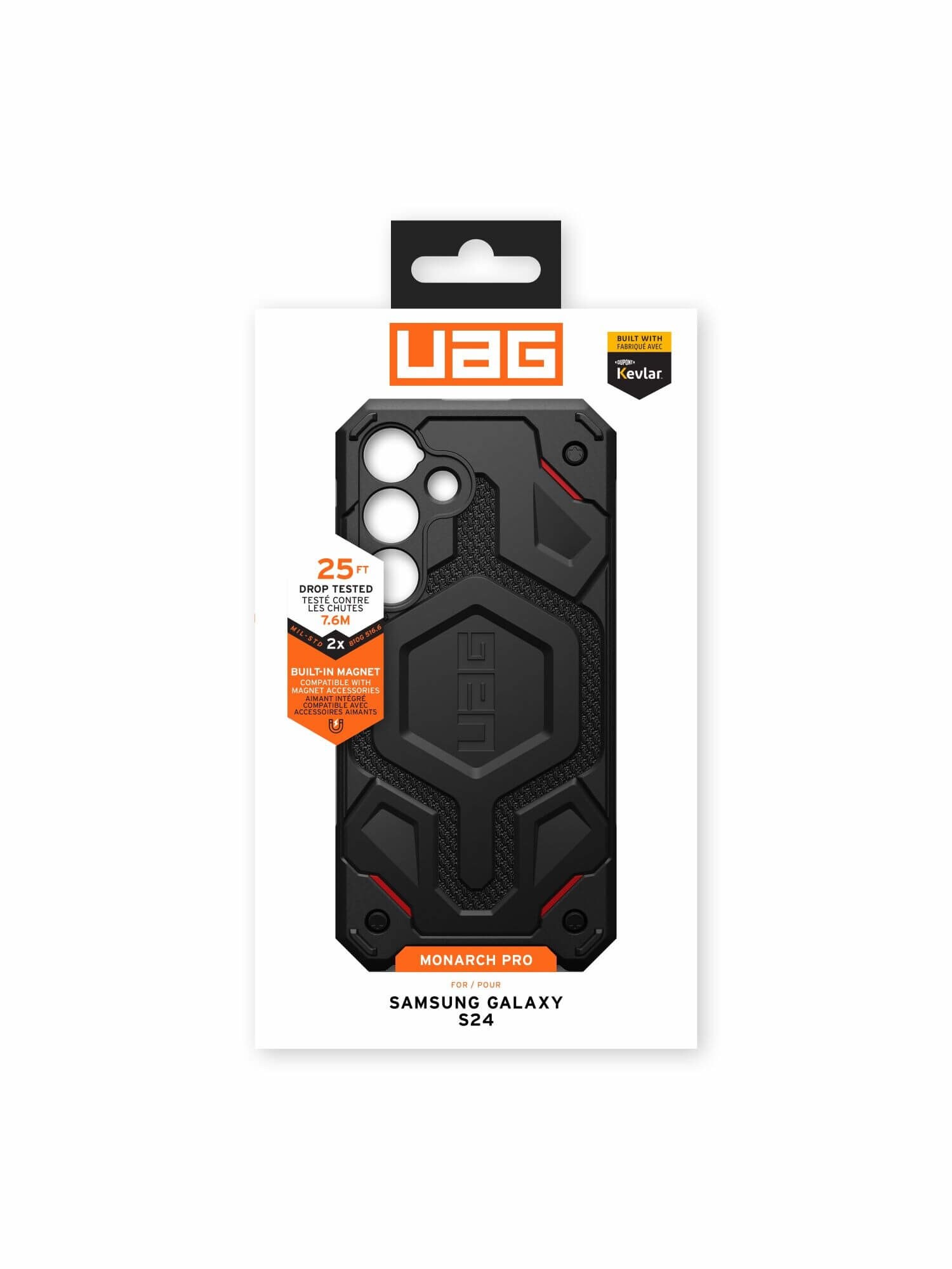 UAG Urban Armor Gear Monarch Pro Case Samsung Galaxy S24 kevlar schwarz