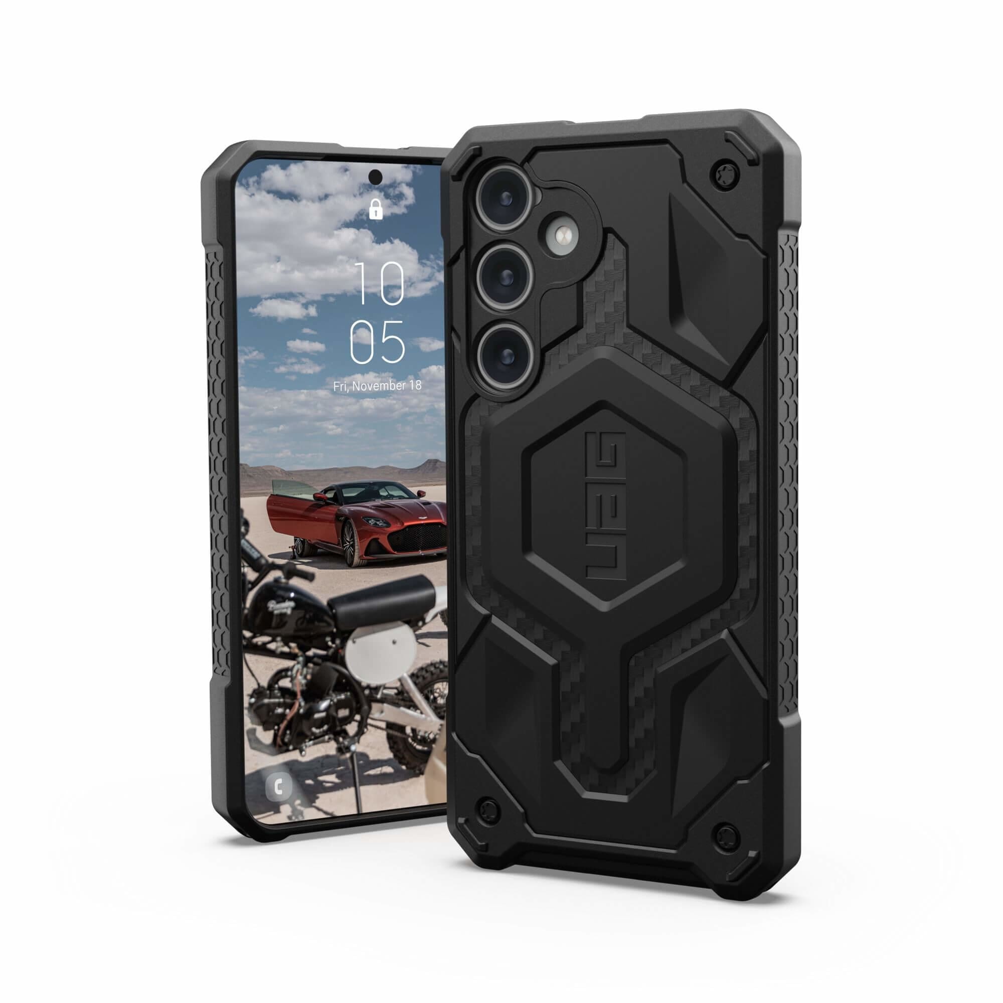 UAG Urban Armor Gear Monarch Case Samsung Galaxy S24+ carbon fiber