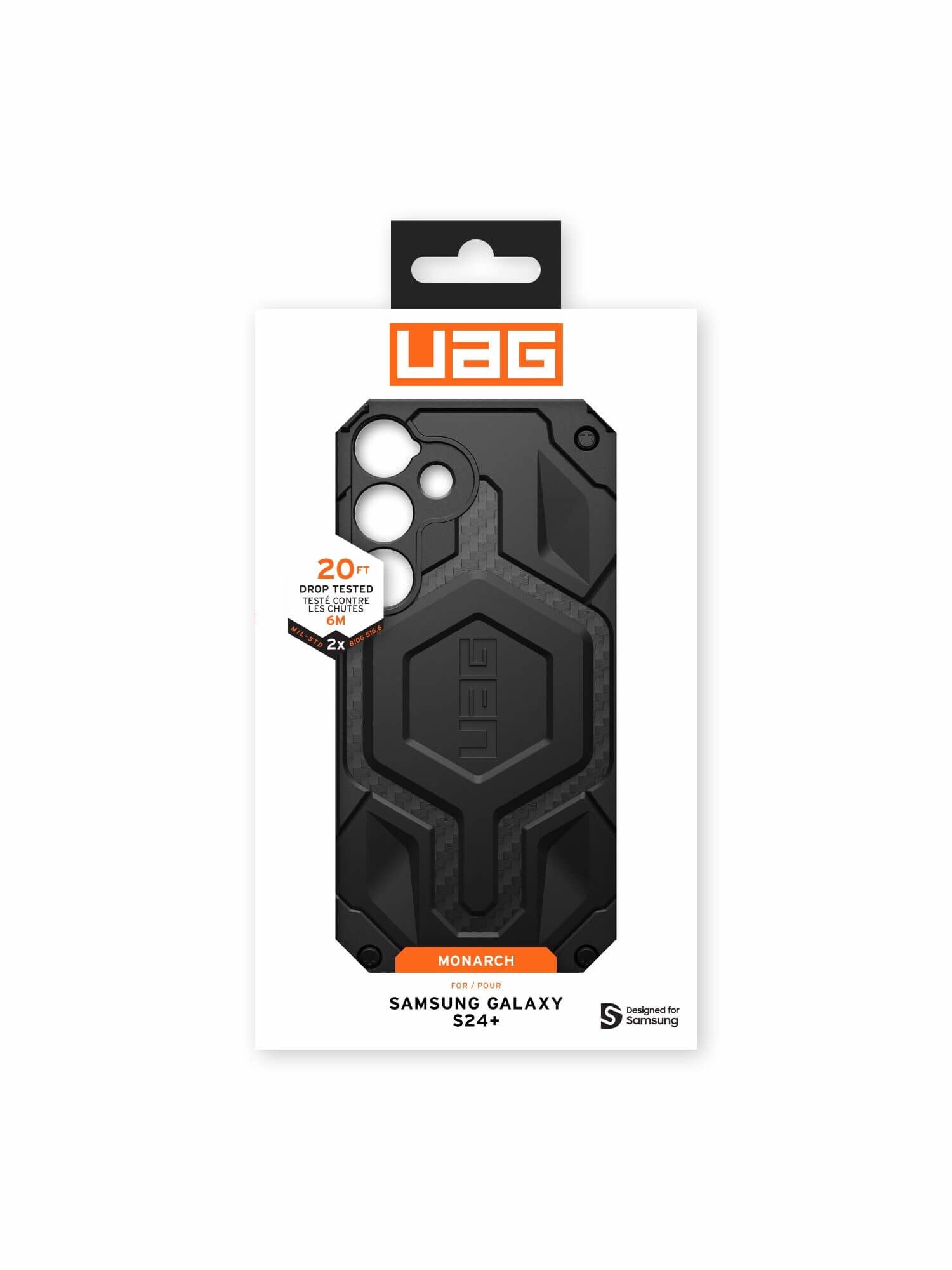 UAG Urban Armor Gear Monarch Case Samsung Galaxy S24+ carbon fiber