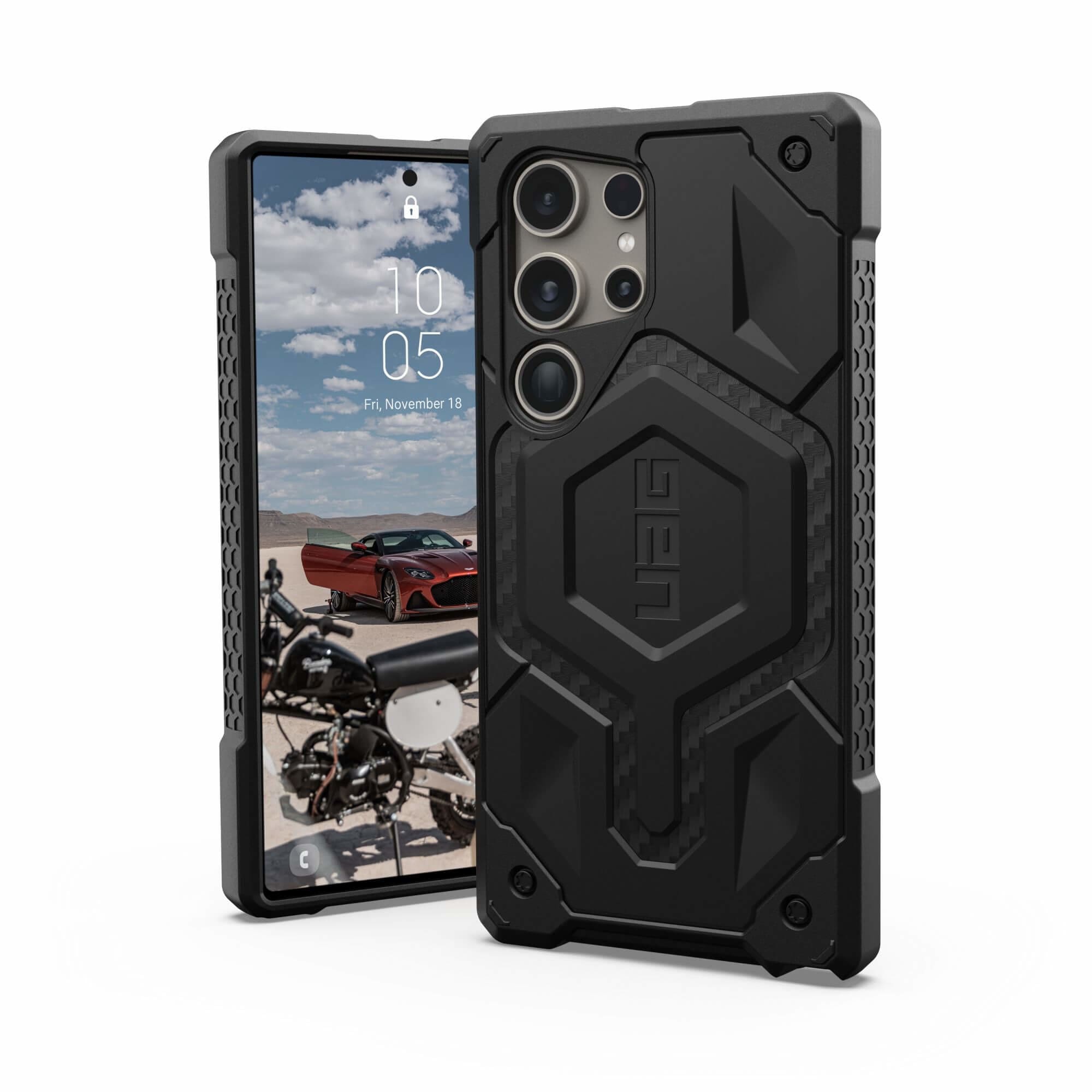 UAG Urban Armor Gear Monarch Case Samsung Galaxy S24 Ultra carbon fiber