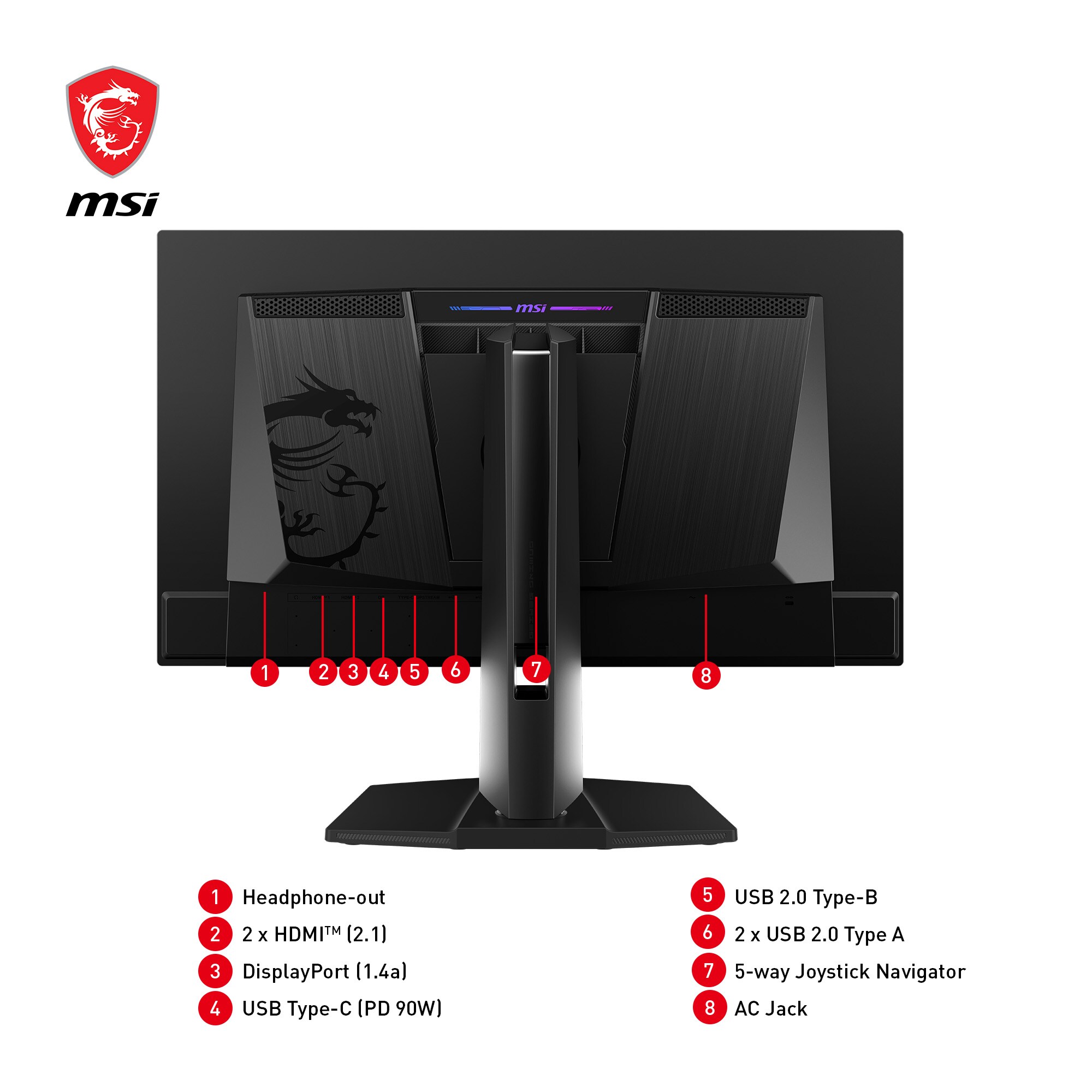 MSI Optix 271QRXDE QD-OLED 69cm (27") QHD Monitor 16:9 DP/HDMI/USB-C 65W 360Hz