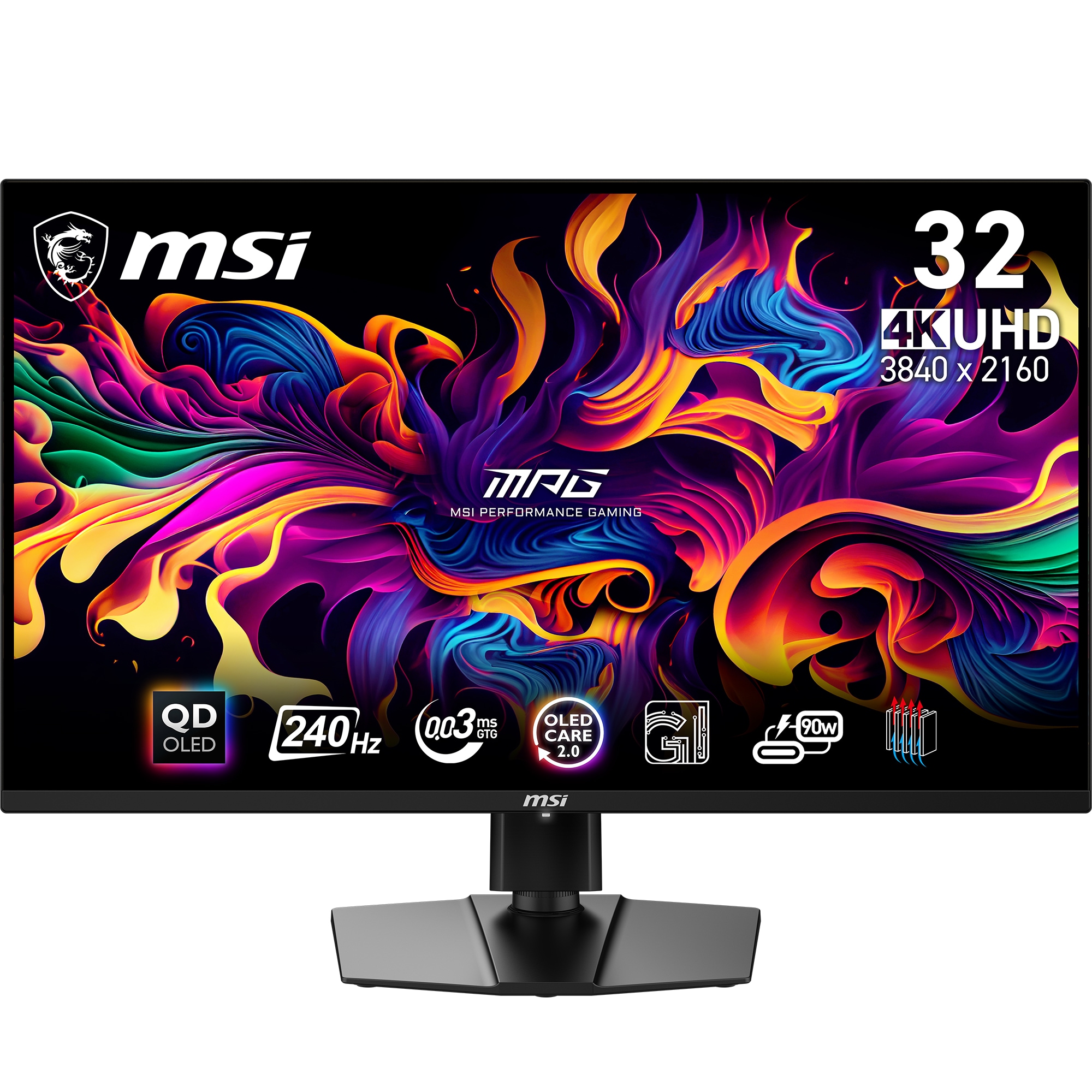 MSI MPG 321URXDE QD-OLED 80cm (31,5") 4K Monitor 16:9 HDMI/DP/USB-C PD90W 240Hz