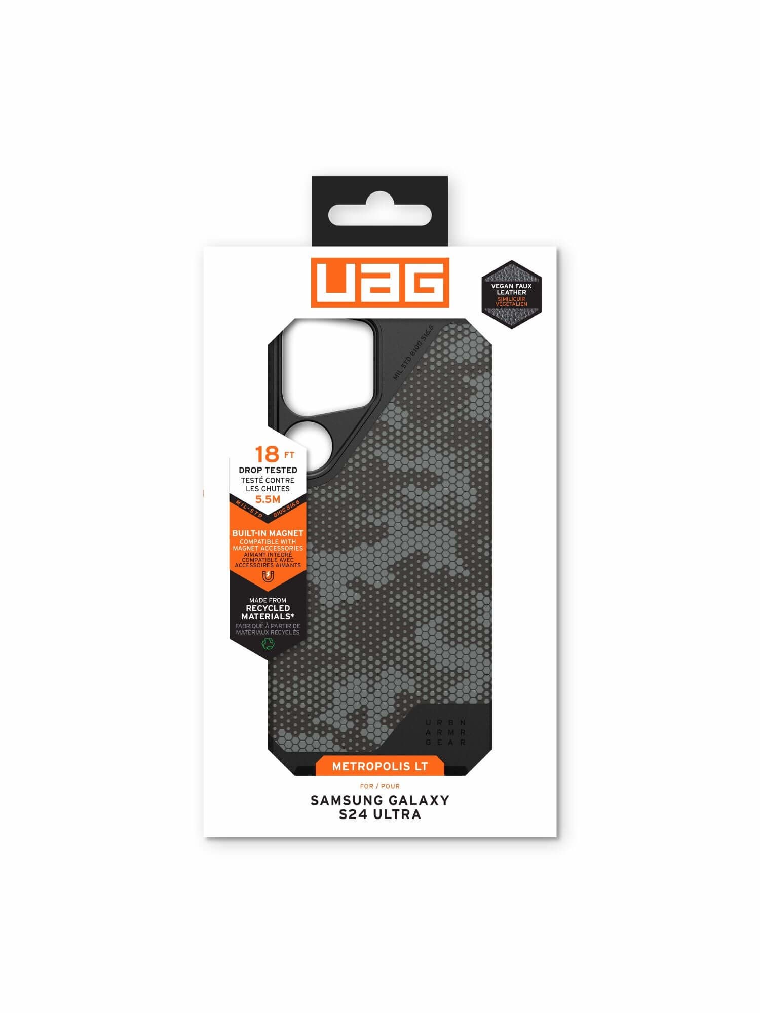 UAG Urban Armor Gear Metropolis LT Case für S24 Ultra micro hex camo graphite