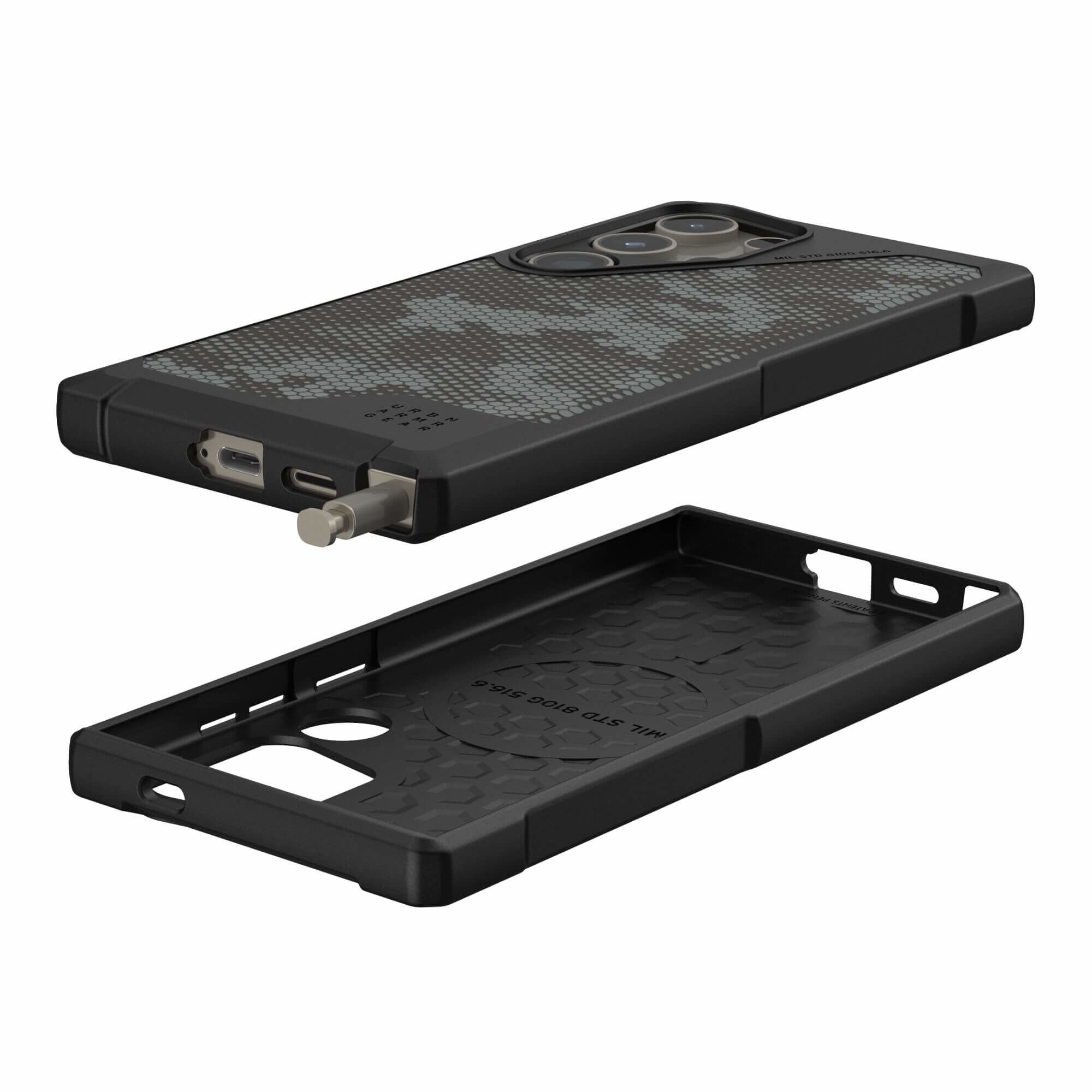 UAG Urban Armor Gear Metropolis LT Case für S24 Ultra micro hex camo graphite