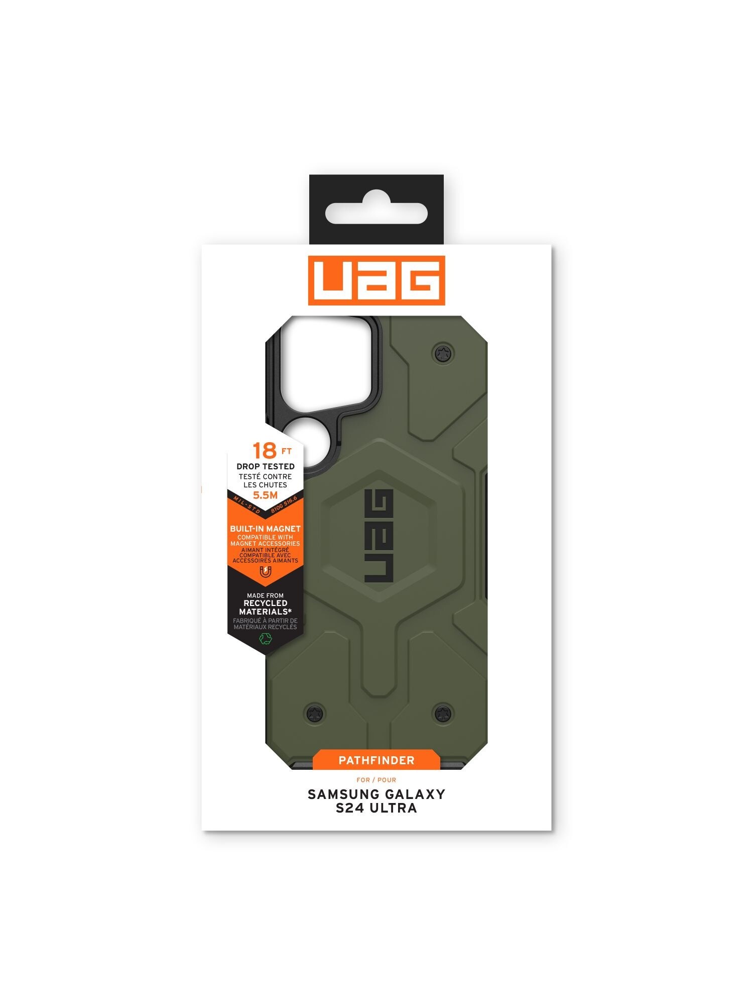 UAG Urban Armor Gear Pathfinder Case Magnet-Modul Galaxy S24 Ultra olive drab