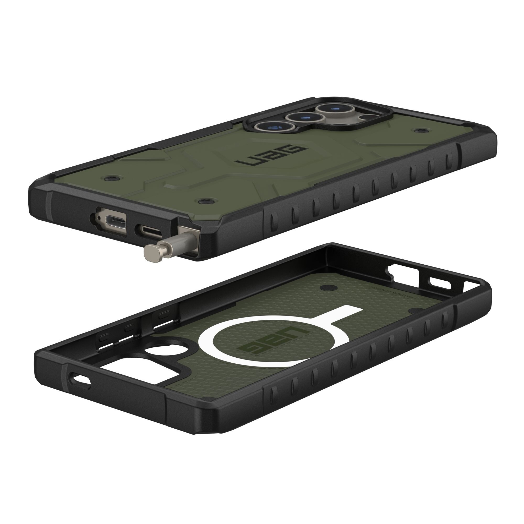 UAG Urban Armor Gear Pathfinder Case Magnet-Modul Galaxy S24 Ultra olive drab