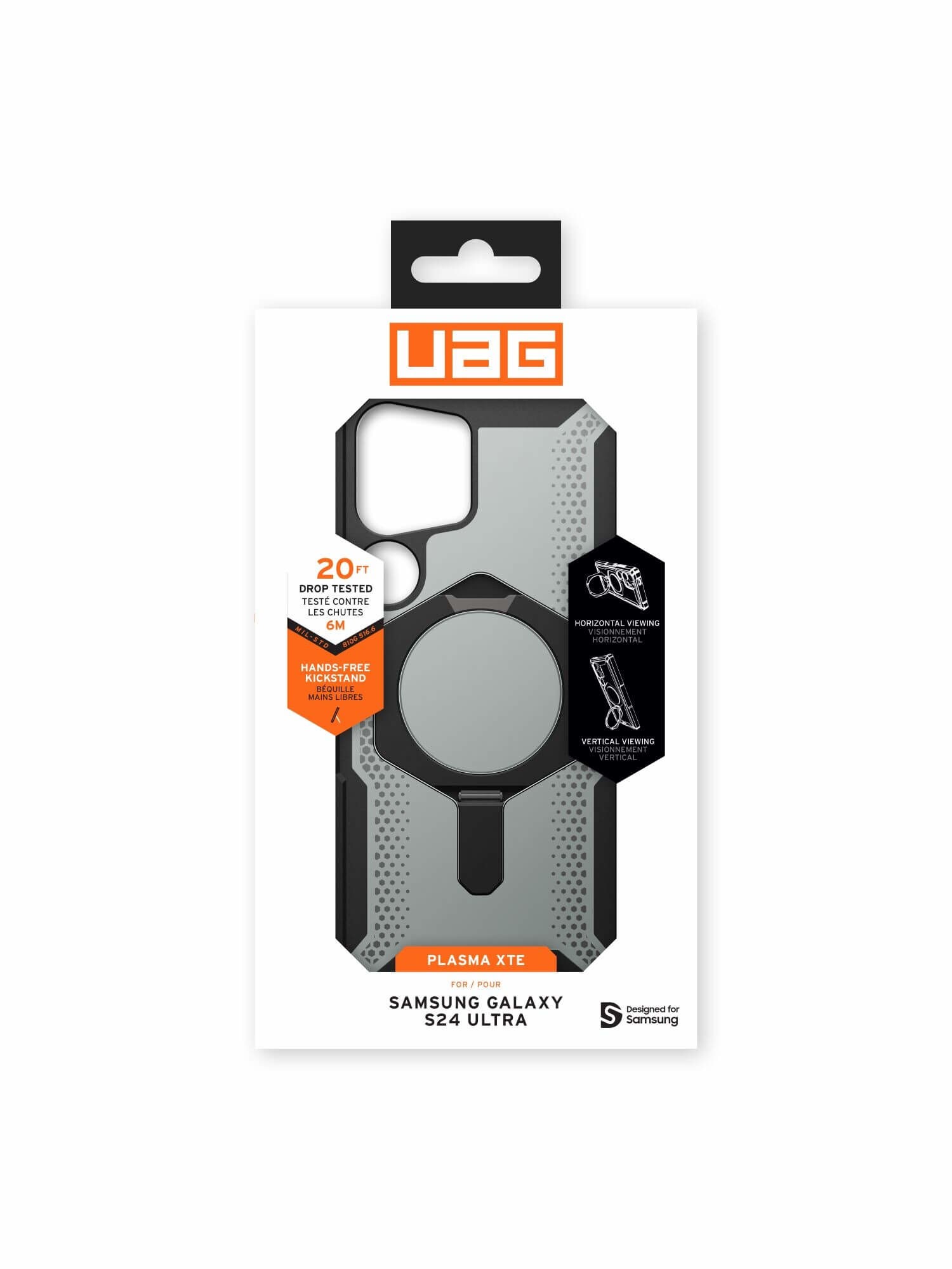 UAG Urban Armor Gear Plasma XTE Kickstand Case Samsung Galaxy S24 Ultra schw/ora