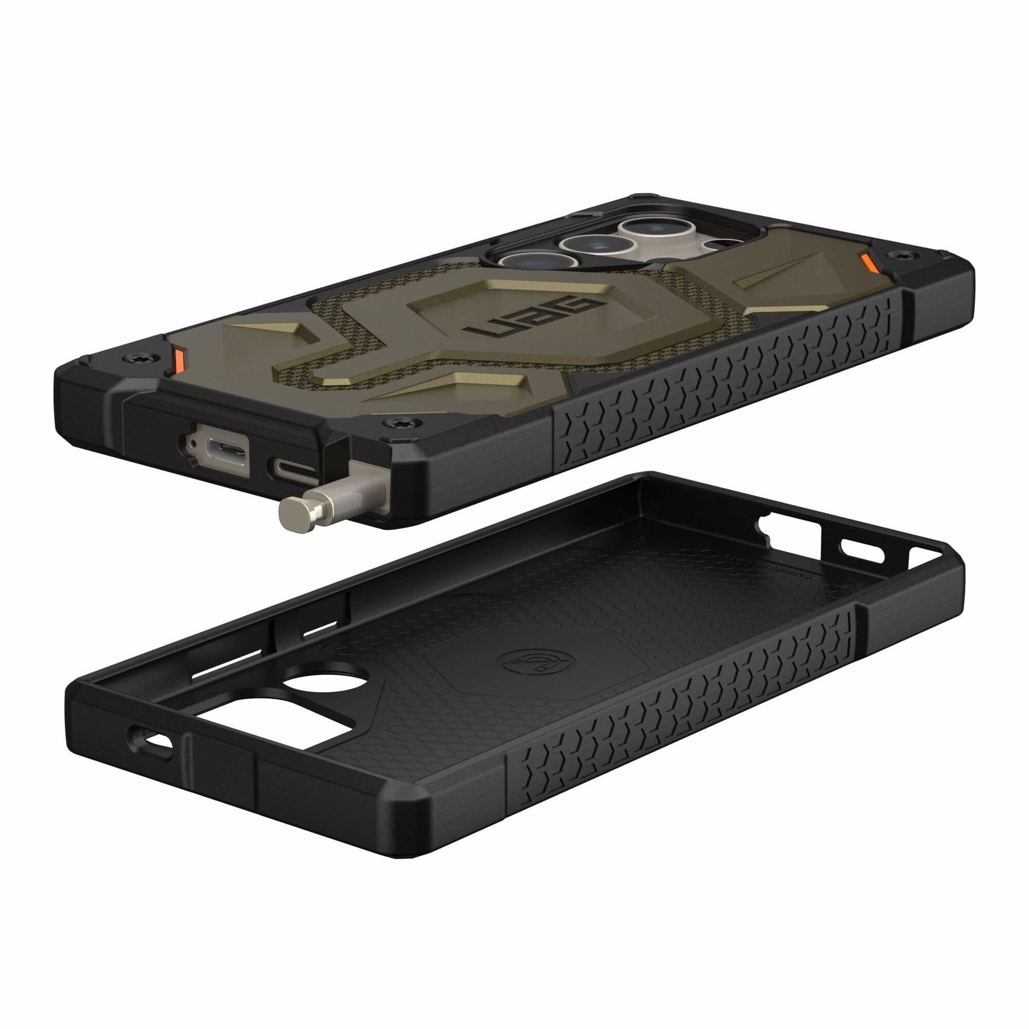 UAG Urban Armor Gear Monarch Case Samsung Galaxy S24 Ultra kevlar element grün