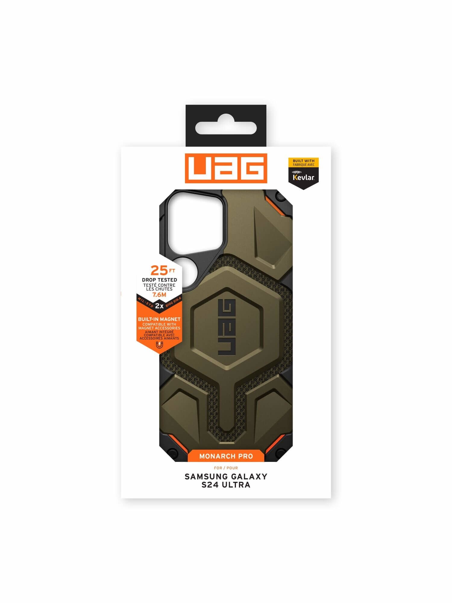 UAG Urban Armor Gear Monarch Case Pro Samsung Galaxy S24 Ultra kevlar grün