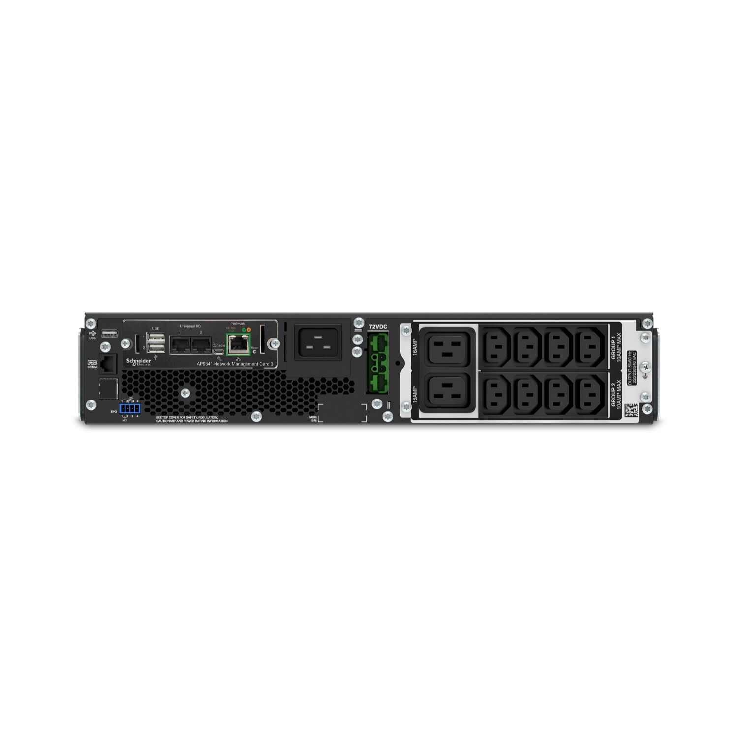 APC Smart-UPS SRT2200RMXLI-NC, 2200VA, Rack, Netzwerk, 8x C13, 2x C19