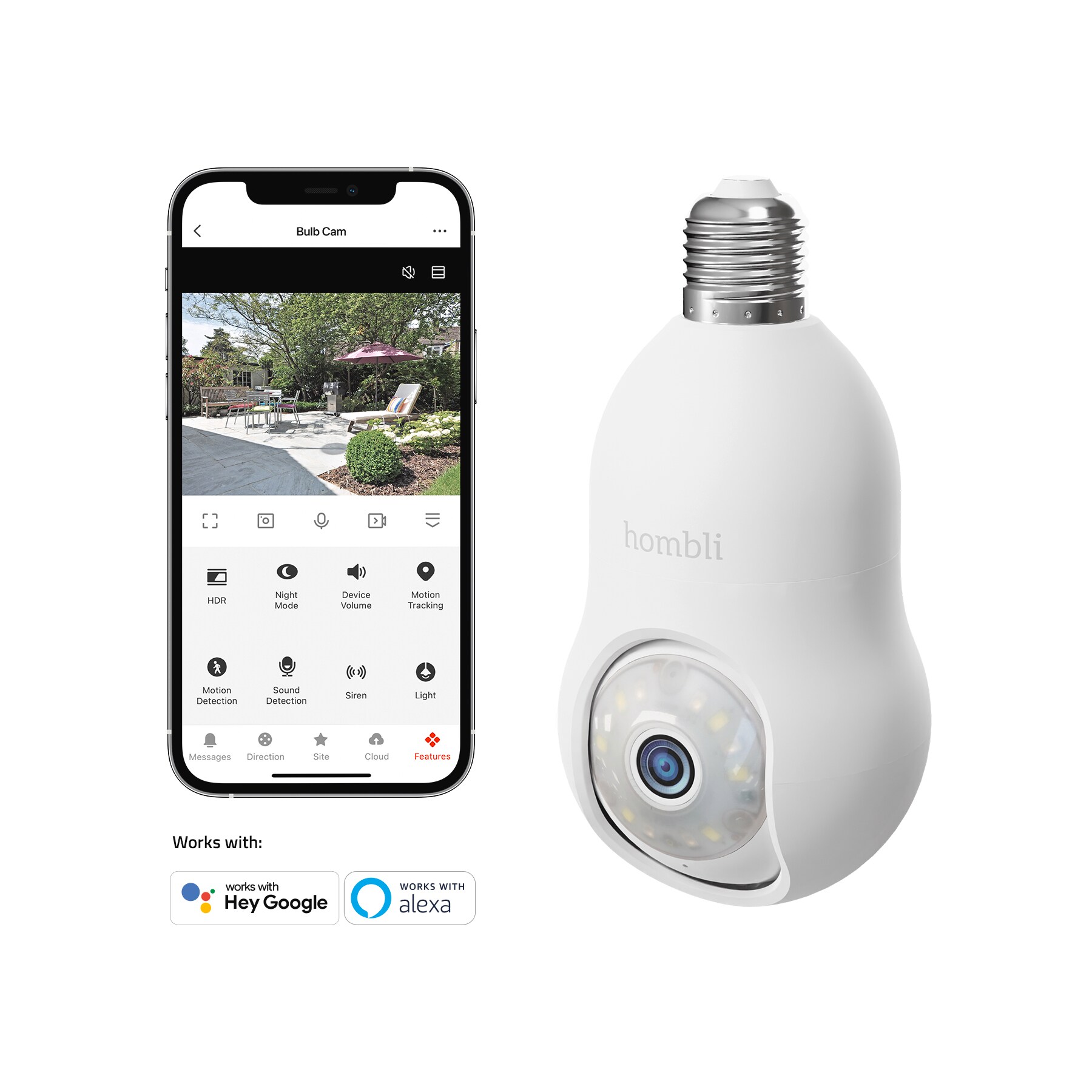 Hombli smarte Bulb Kamera - weiß