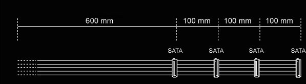 be quiet! SATA Kabel für modulare be quiet! Netzteile CS-6940