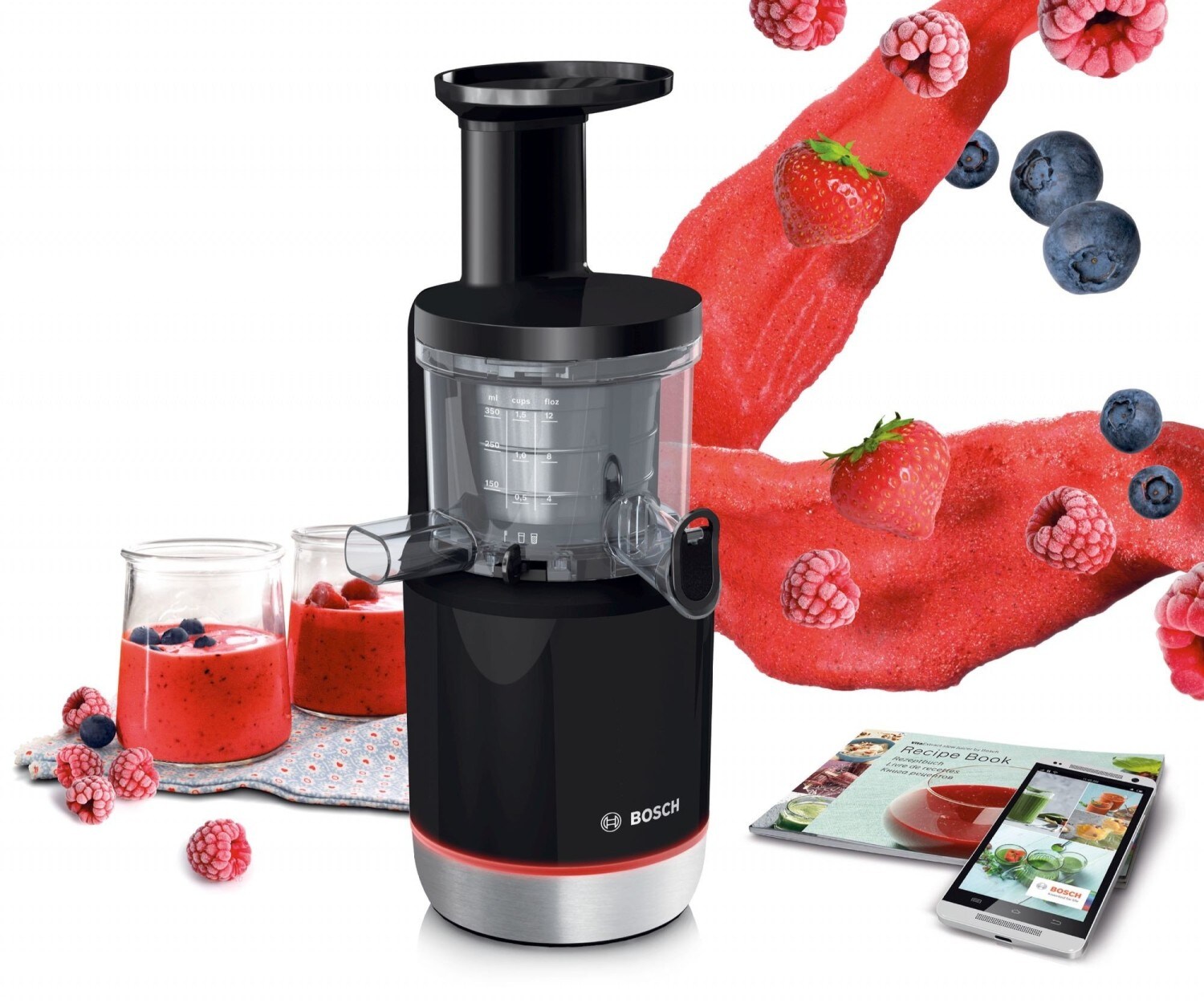 Bosch MESM731M Slow Juicer Edelstahl / schwarz