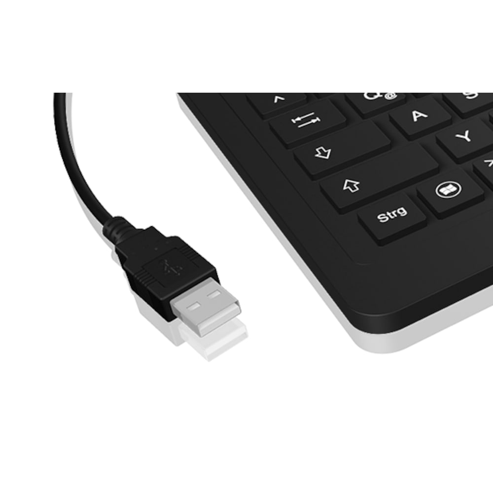 KeySonic KSK-6231 INEL Industrietastatur mit Touchpad, beleuchtet dt. schwarz