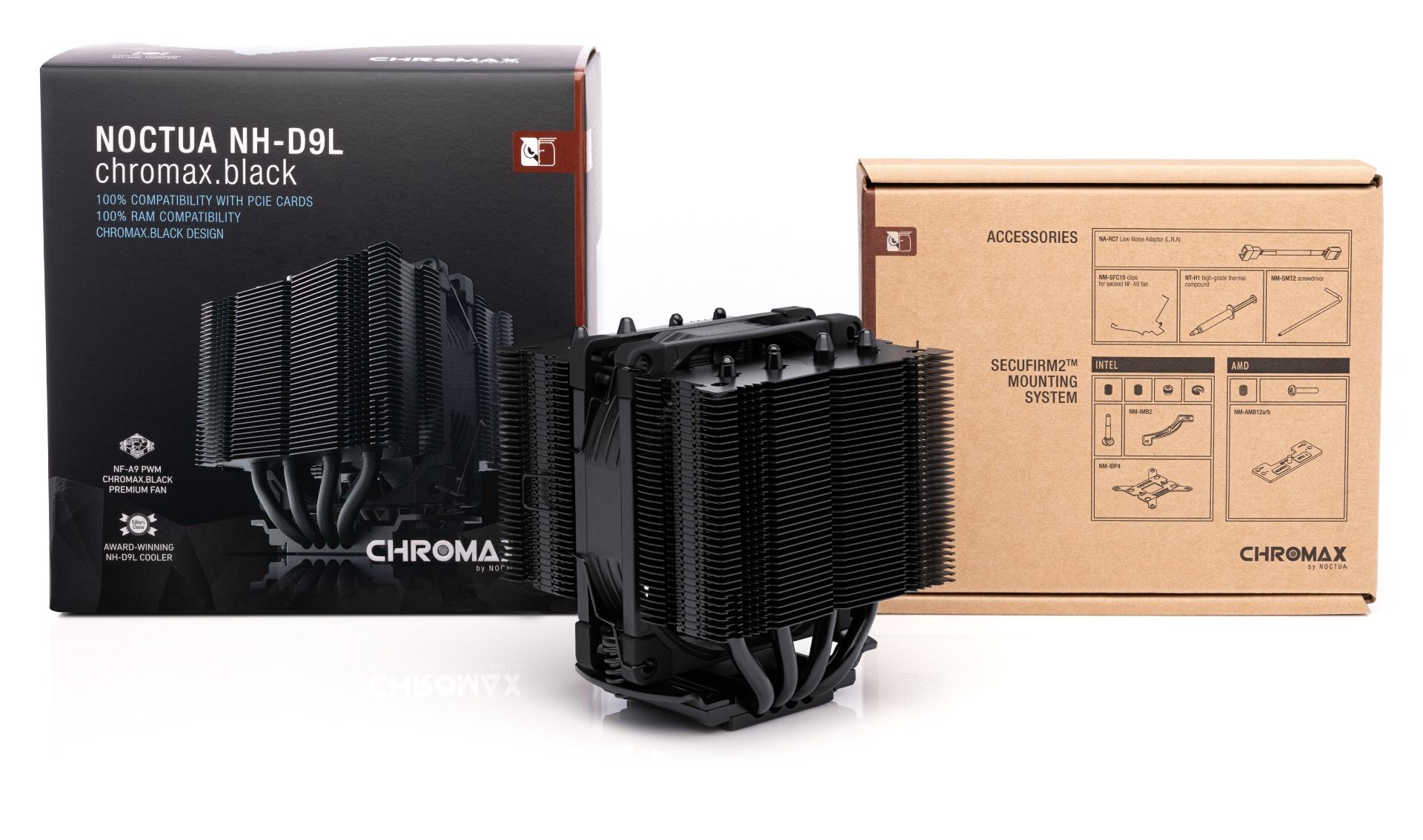 Noctua NH-D9L CHROMAX.BLACK CPU Kühler für AMD und Intel CPU´s