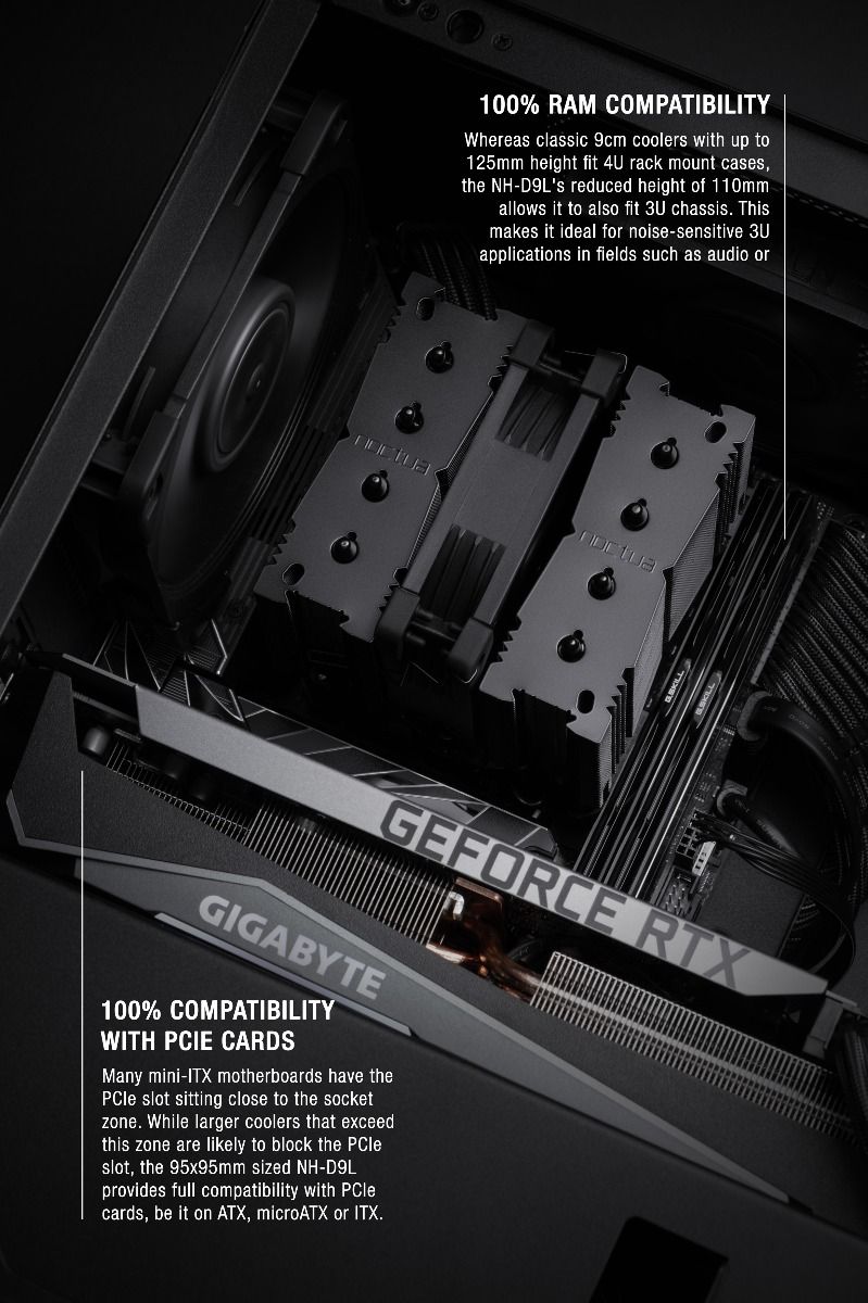 Noctua NH-D9L CHROMAX.BLACK CPU Kühler für AMD und Intel CPU´s