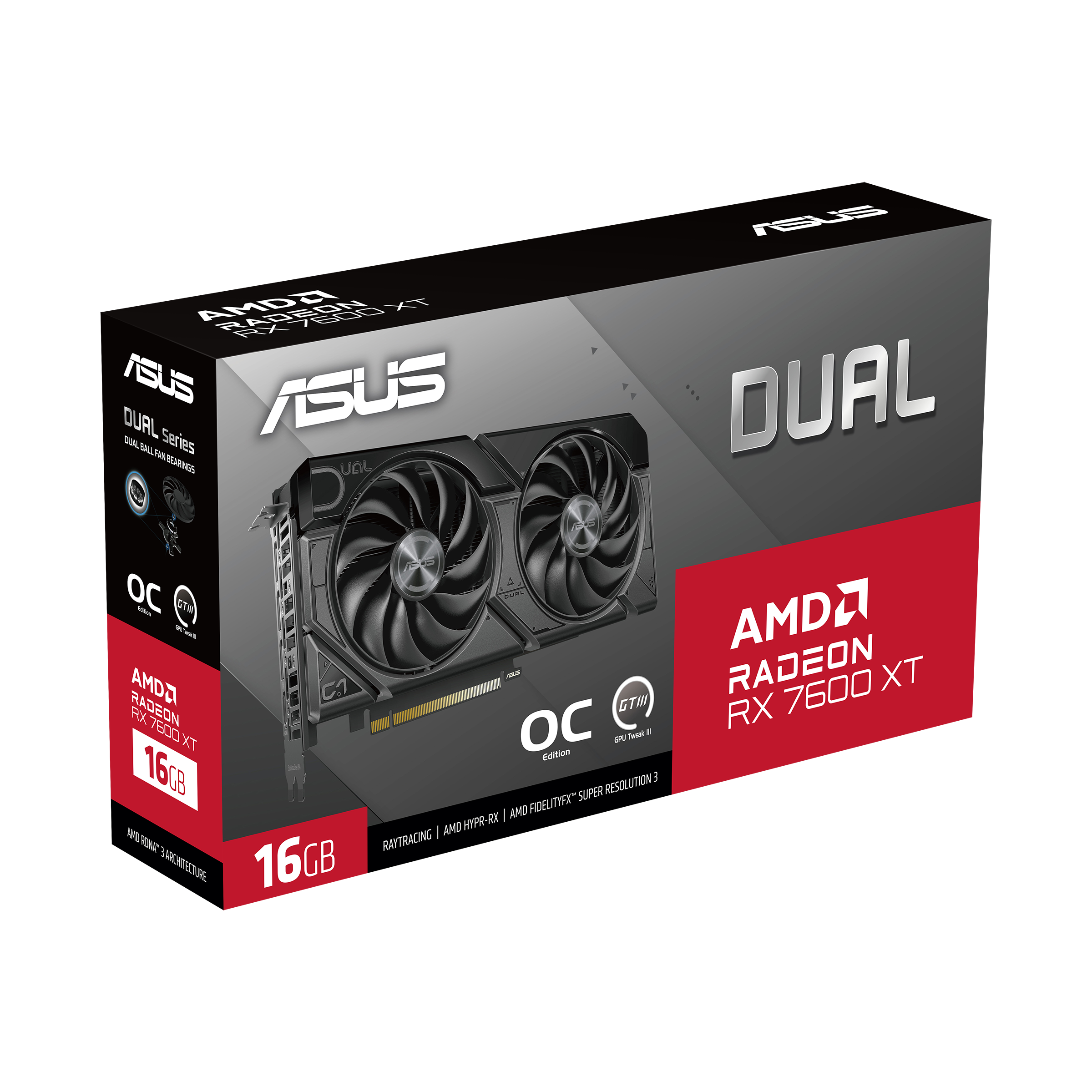 ASUS Dual Radeon RX 7600 XT OC Edition 16GB GDDR6 Grafikkarte