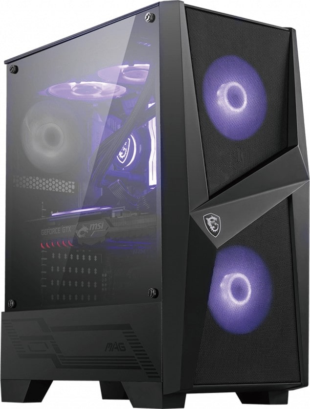 MSI MAG Forge 100M MIDI Tower Gaming Gehäuse, Echtglas Seitenfenster, RGB