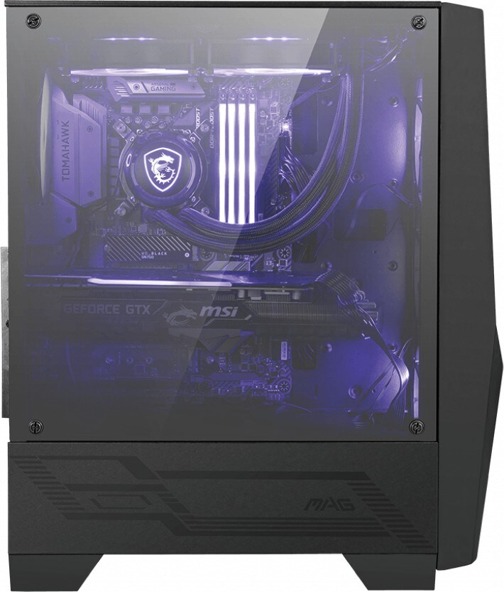 MSI MAG Forge 100M MIDI Tower Gaming Gehäuse, Echtglas Seitenfenster, RGB