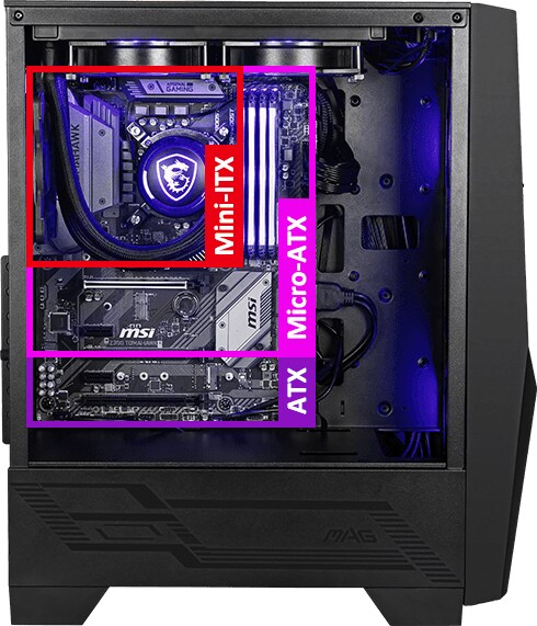 MSI MAG Forge 100M MIDI Tower Gaming Gehäuse, Echtglas Seitenfenster, RGB