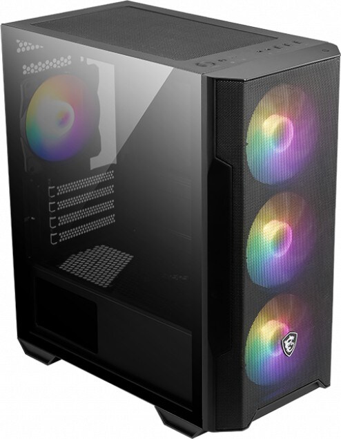 MSI MAG Forge M100R MIDI Tower Gaming Gehäuse, Echtglas Seitenfenster, ARGB