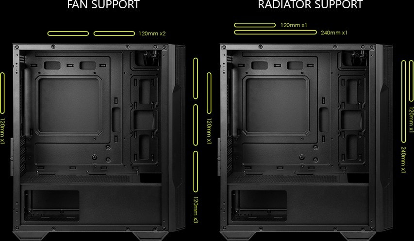 MSI MAG Forge M100R MIDI Tower Gaming Gehäuse, Echtglas Seitenfenster, ARGB