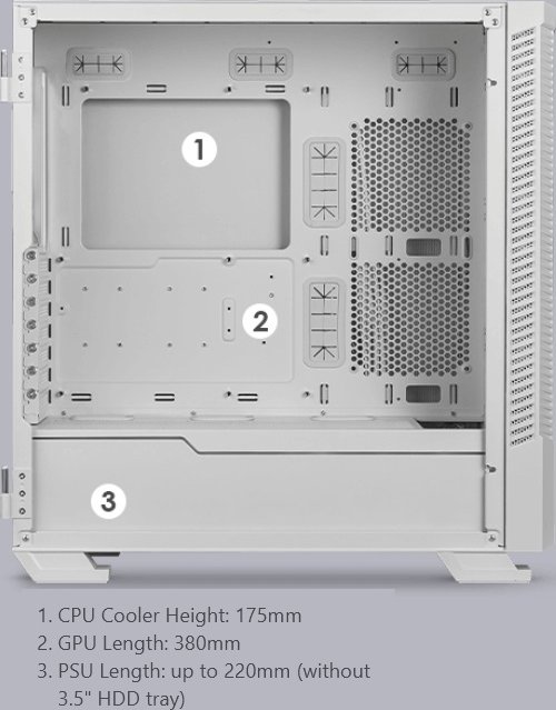 MSI MPG Velox 100R MIDI Tower Gaming Gehäuse, Echtglas Seitenfenster RGB Weiß