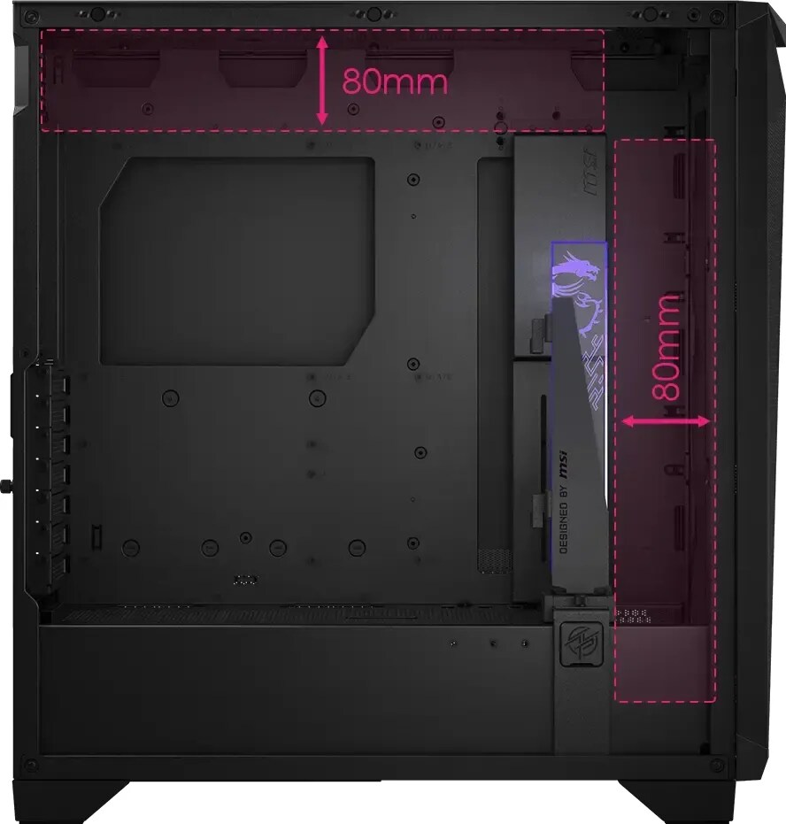 MSI MPG Gungnir 300R MIDI Tower Gaming Gehäuse, Echtglas Seitenfenster RGB Black