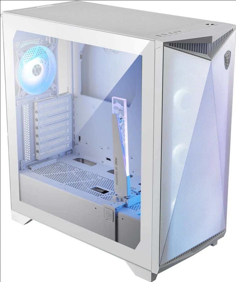 MSI MPG Gungnir 300R MIDI Tower Gaming Gehäuse, Echtglas Seitenfenster RGB White