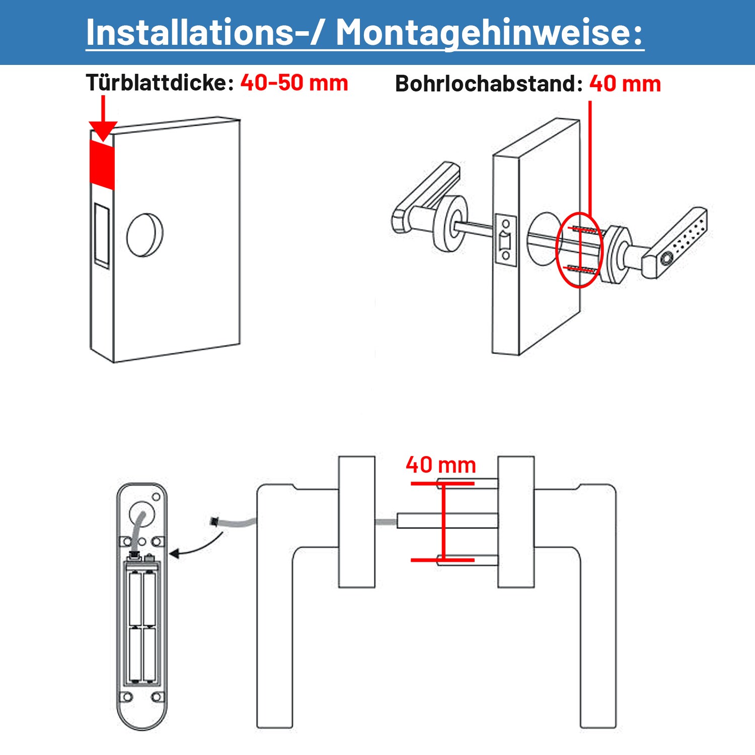 dnt Fingerprint-Türgriff DoorAccess PRO