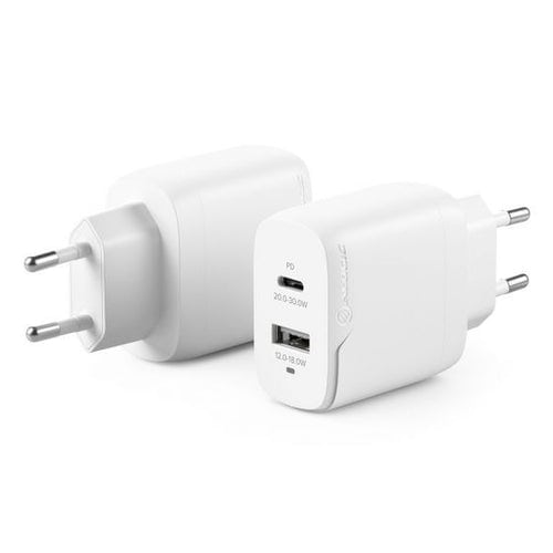 ALOGIC 2-Port 32W Rapid-Power USB-C GaN-Wandladegerät weiß