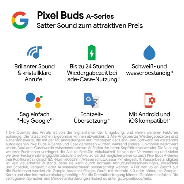 Google Pixel Buds A-Series Clearly White