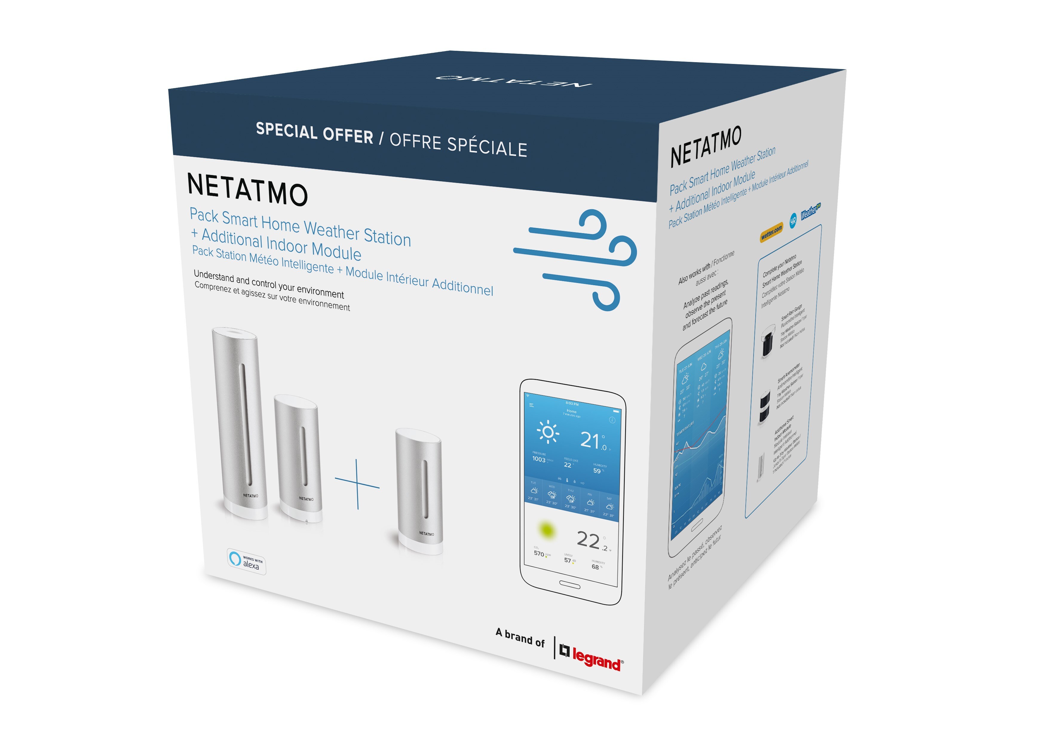 Netatmo Bundle Smarte Wetterstation mit zusätzlichem Innenmodul