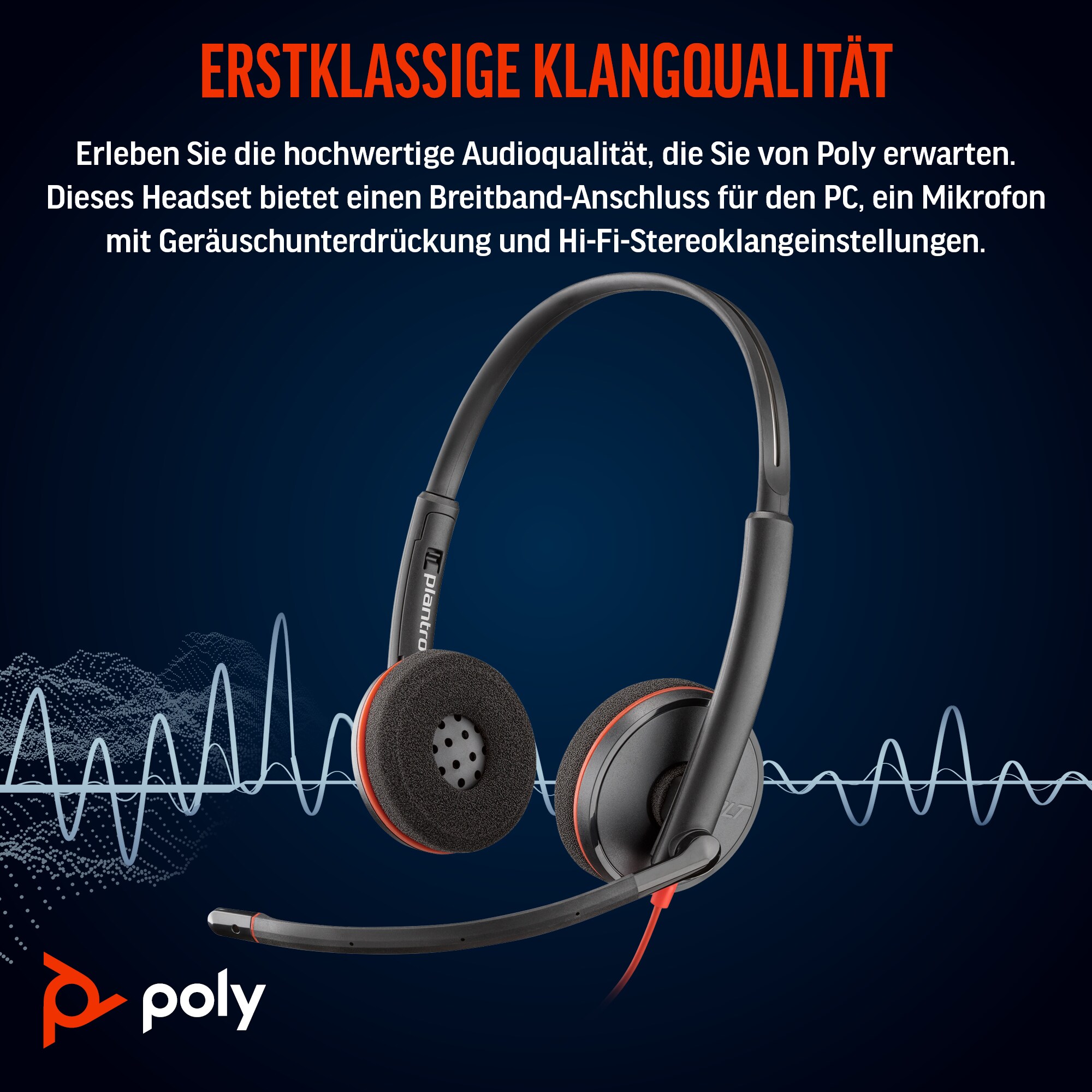 Poly Blackwire C3220 - 3200 Series - Headset USB-C/A, ANC, UC-zertifiziert