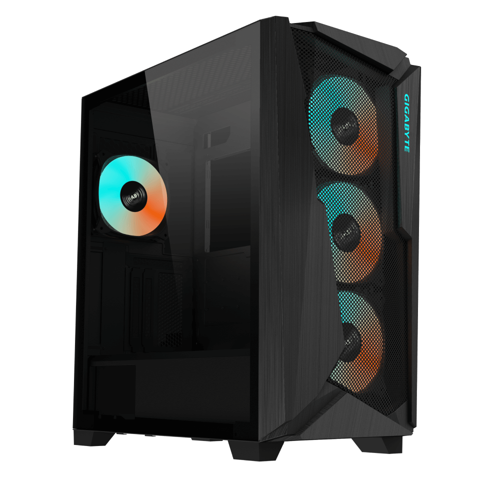 GIGABYTE GB-C301G Type C Midi Tower Gaming Gehäuse mit Sichtfenster