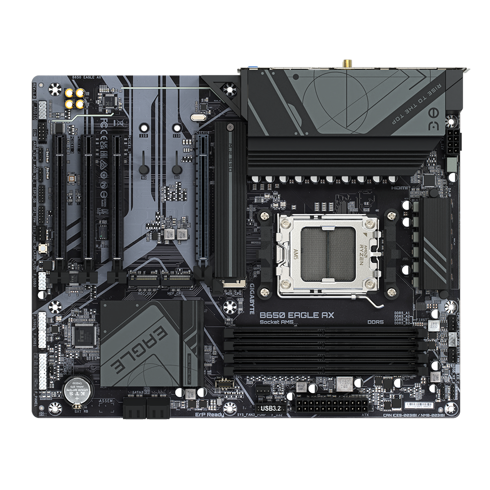 GIGABYTE B650 Eagle AX ATX Mainboard Sockel AM5 HDMI/DP/USB-C/M.2/WIFI6E