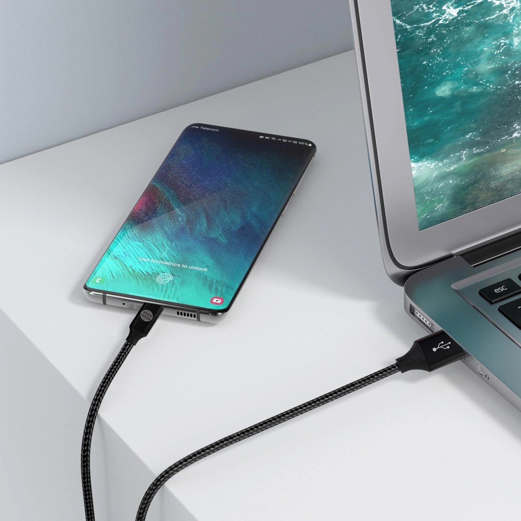 OUR PURE PLANET Ladekabel USB-A zu USB-C 1,2m Schwarz