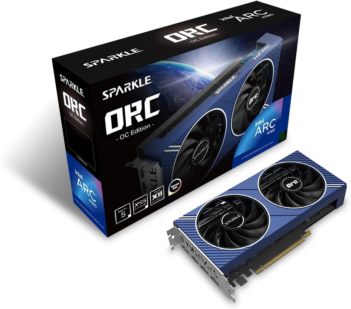 SPARKLE Intel Arc A580 ORC 8GB OC GDDR6 Grafikkarte 1x HDMI 3x DP