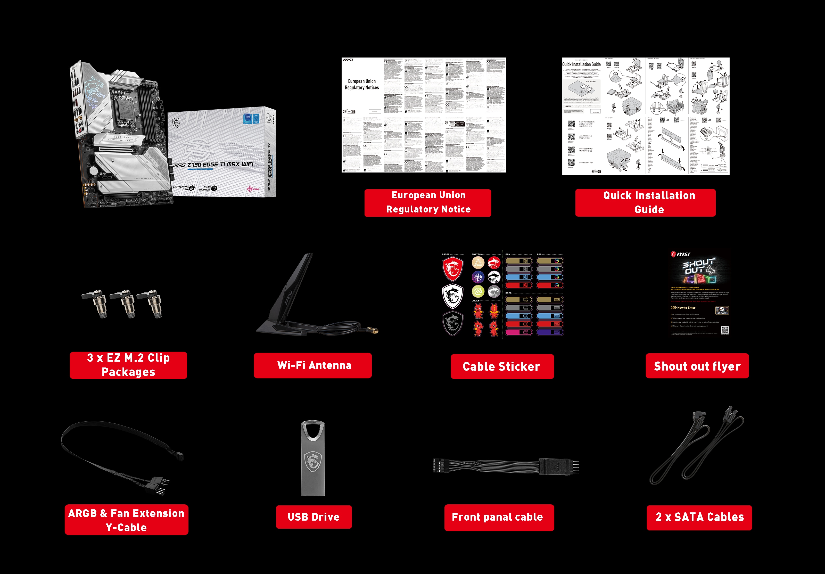 MSI MPG Z790 EDGE TI MAX WIFI ATX Mainboard Sockel 1700 HDMI/DP/M.2/WIFI/BT/LAN