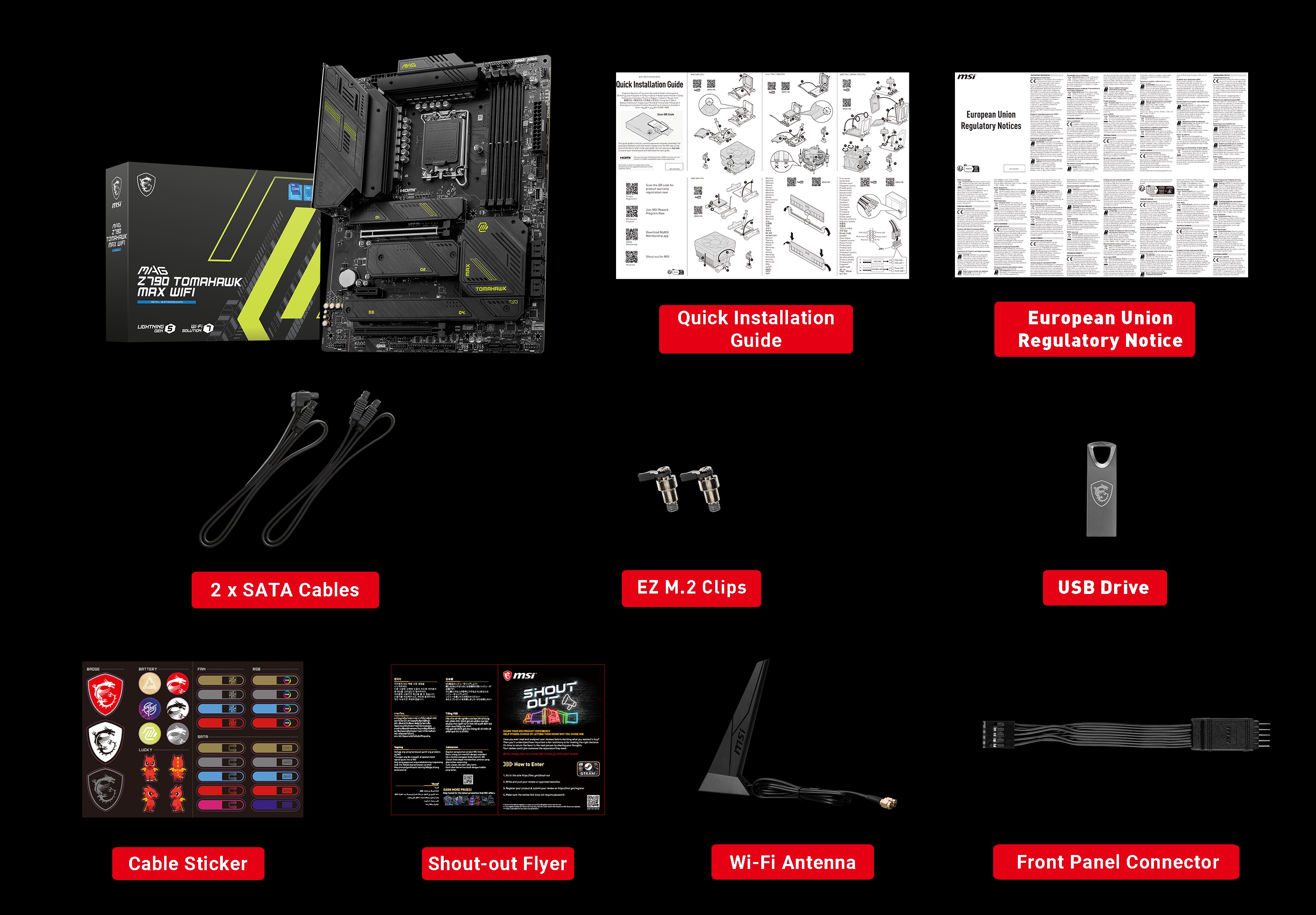 MSI MAG Z790 TOMAHAWK MAX WIFI ATX Mainboard Sockel 1700 HDMI/DP/WIFI/BT/USB-C