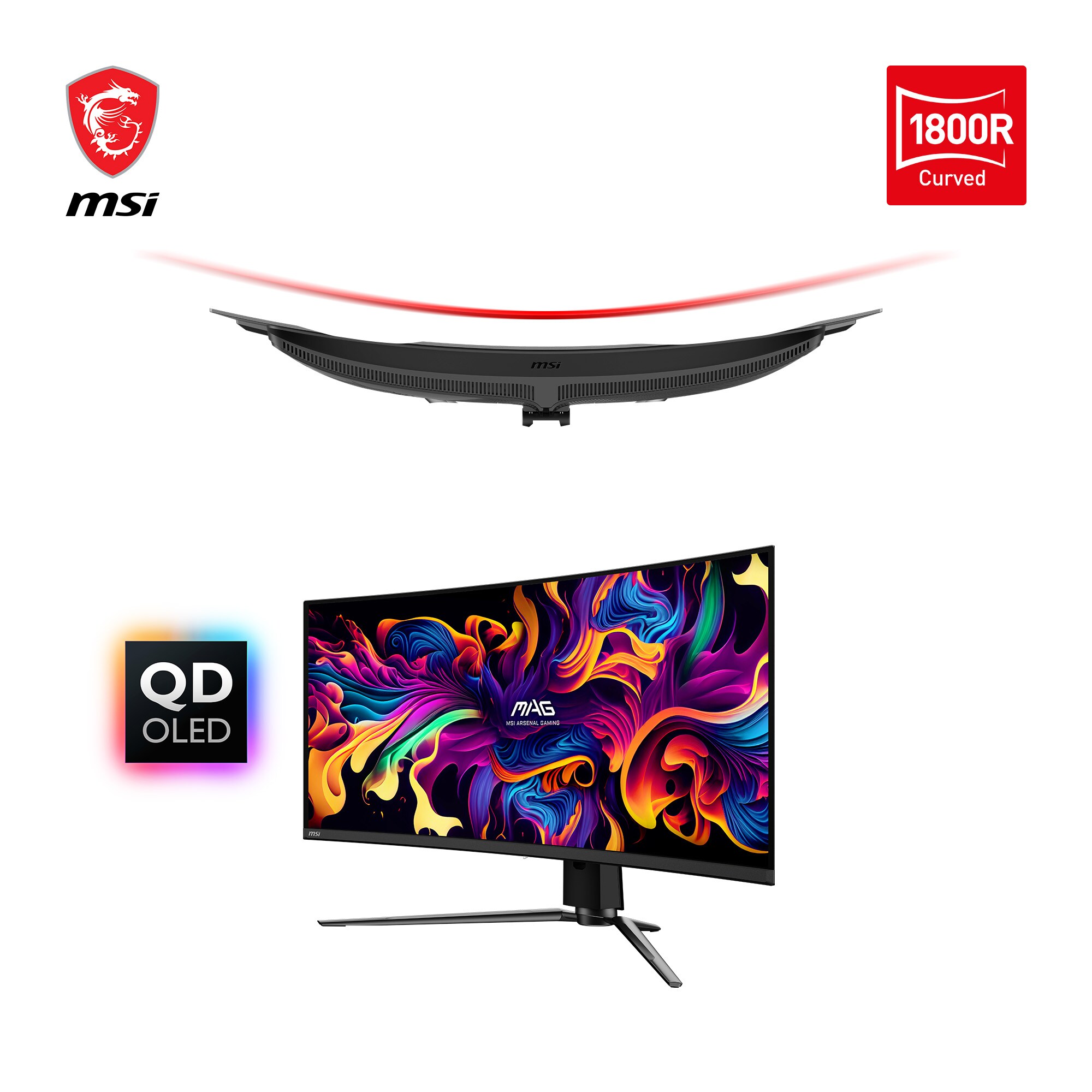 MSI MAG 341CQPDE QD-OLED 86,4cm (34") UWQHD Monitor Curved 21:9 HDMI/DP 175Hz