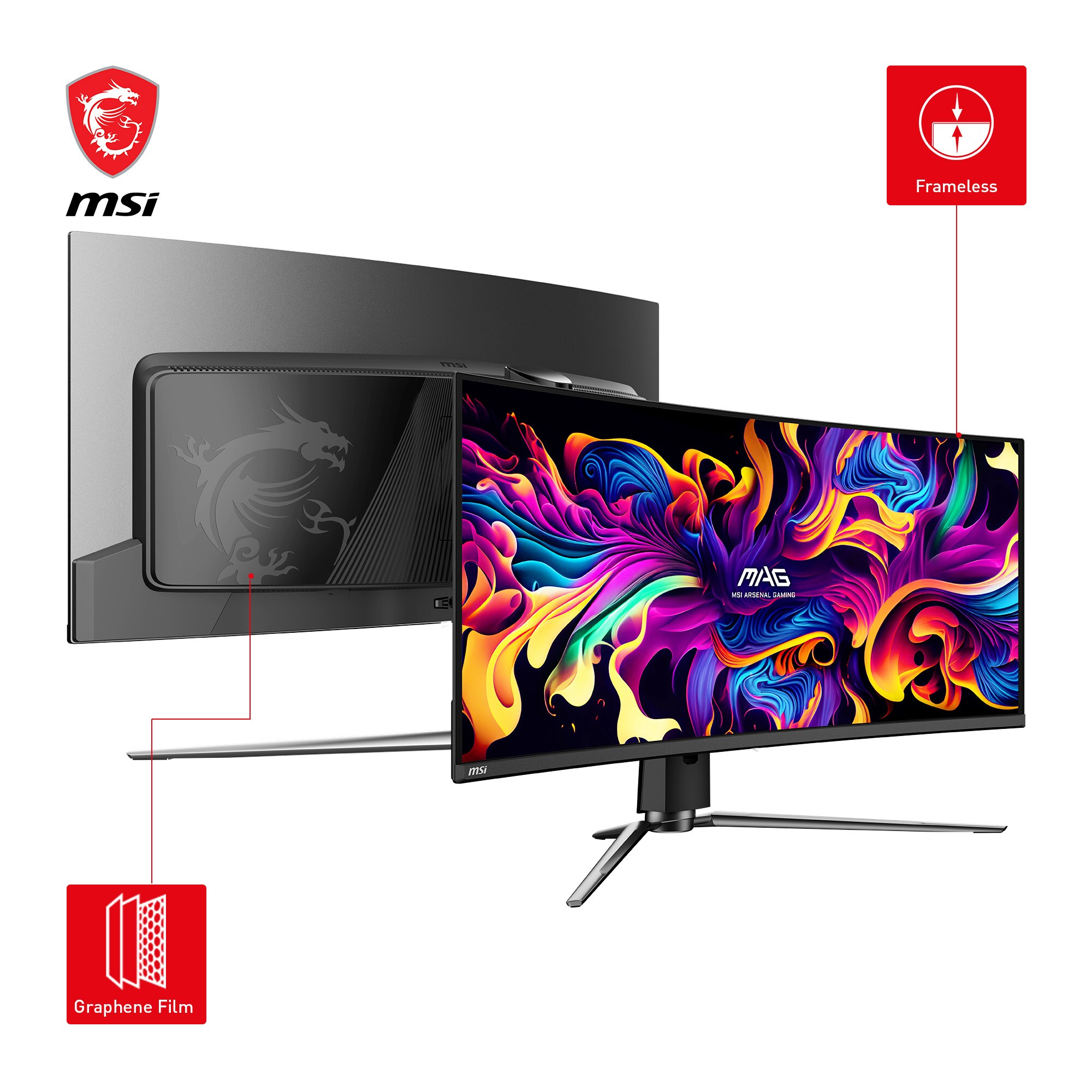 MSI MAG 341CQPDE QD-OLED 86,4cm (34") UWQHD Monitor Curved 21:9 HDMI/DP 175Hz