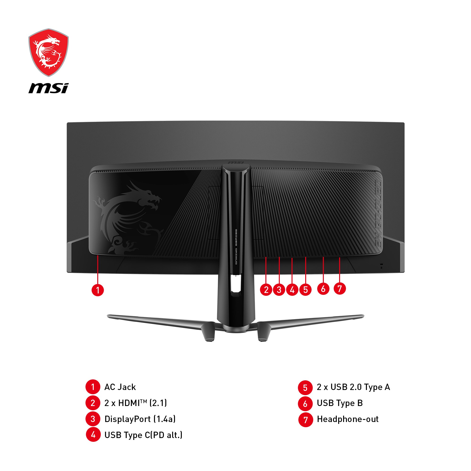 MSI MAG 341CQPDE QD-OLED 86,4cm (34") UWQHD Monitor Curved 21:9 HDMI/DP 175Hz