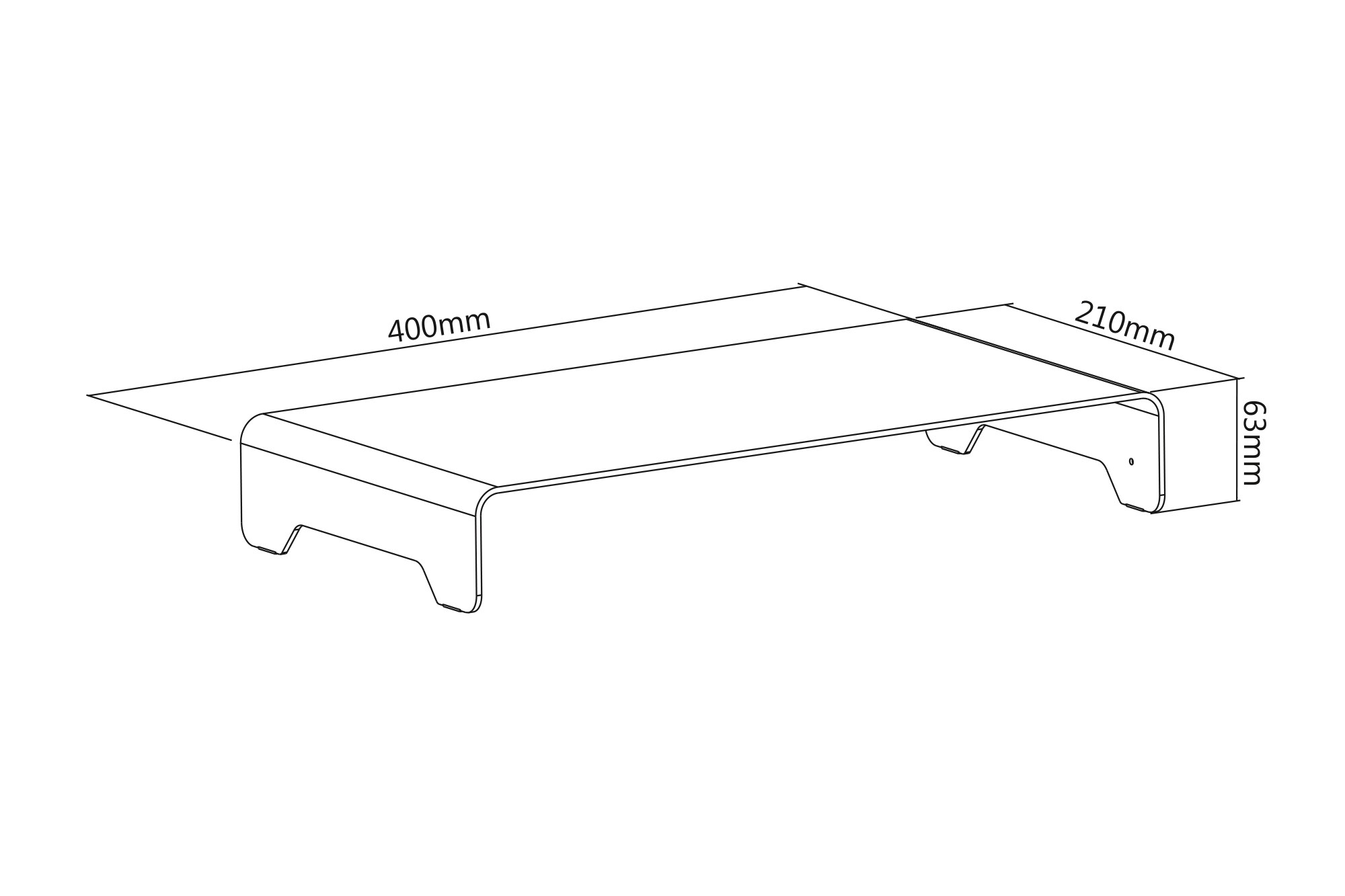 DIGITUS Aluminium Monitorerhöhung