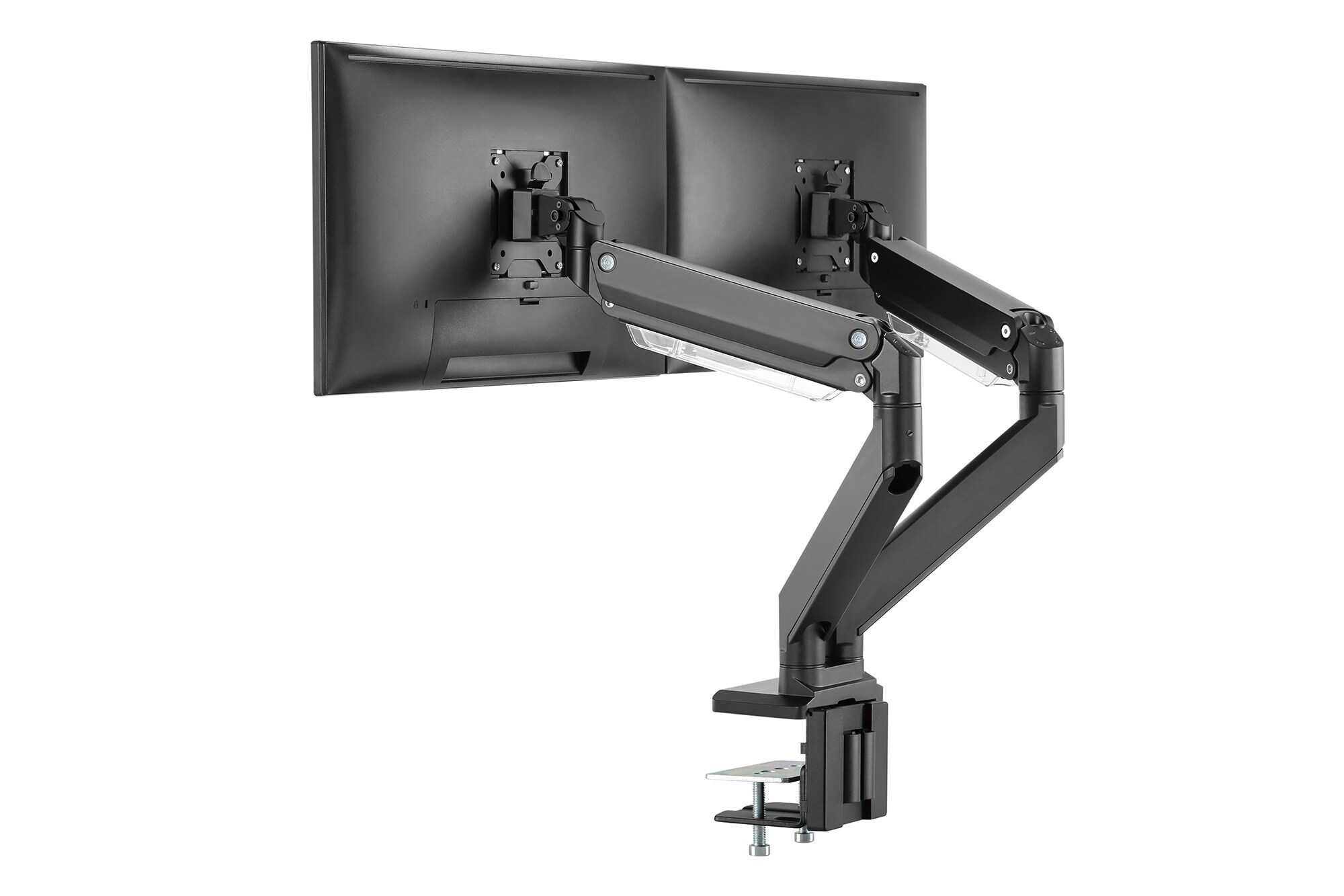 DIGITUS Universal Dual Monitorhalter mit Gasdruckfeder und Klemmbefestigung