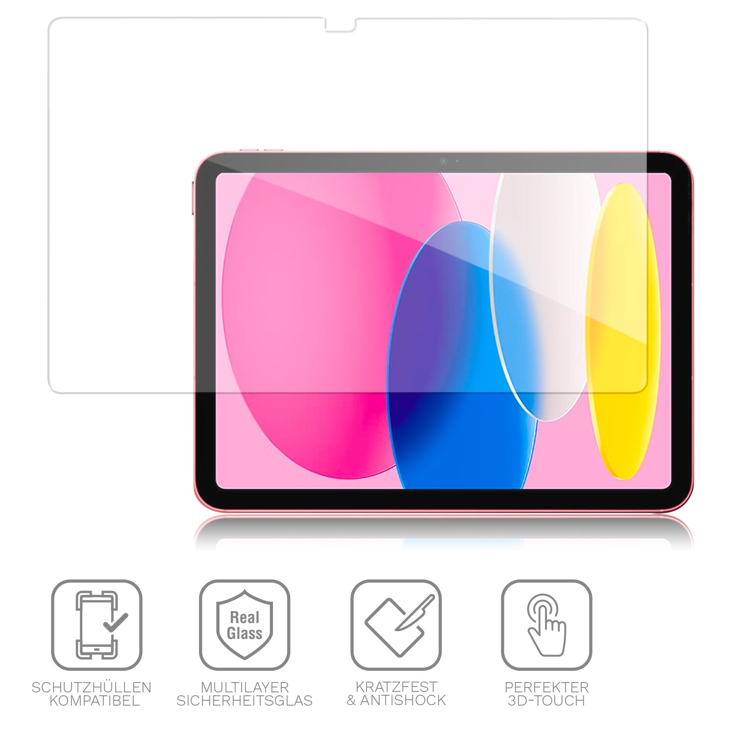 4smarts Second Glass 2.5D für Apple iPad 10.9 (2022 10th Gen.)