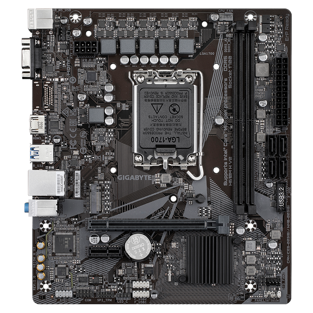 Gigabyte H610M H V2 mATX Mainboard Sockel 1700 HDMI/VGA