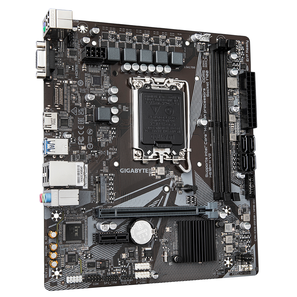 Gigabyte H610M H V2 mATX Mainboard Sockel 1700 HDMI/VGA